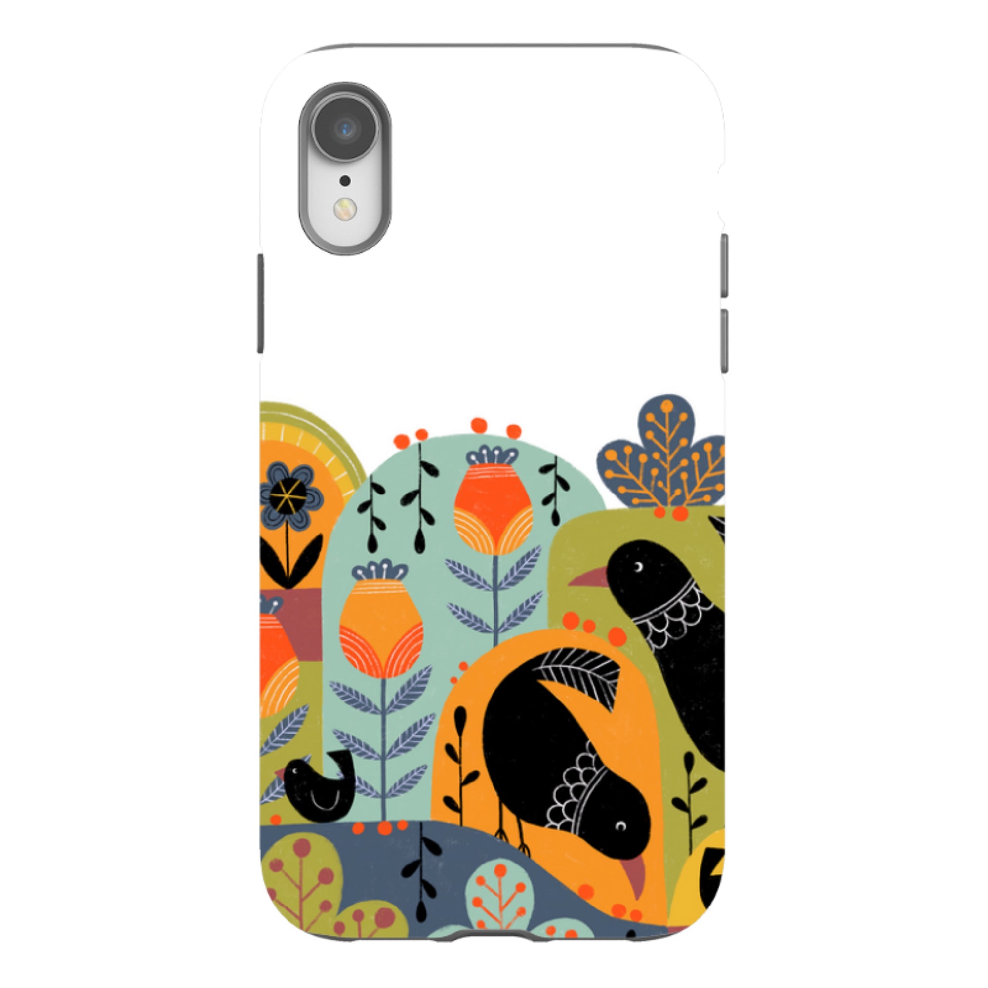 iPhone Tough Case - Folky Birds IV By Suzy Taylor