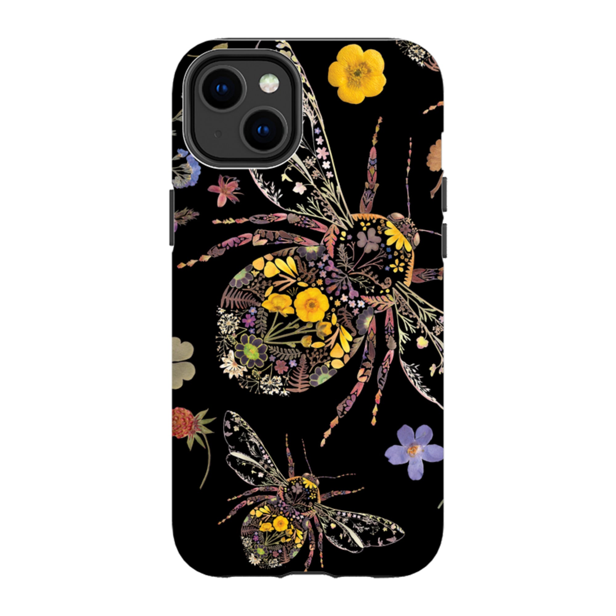 iPhone MagSafe Tough Case -  Floral Bumble Bees By Helen Ahpornsiri