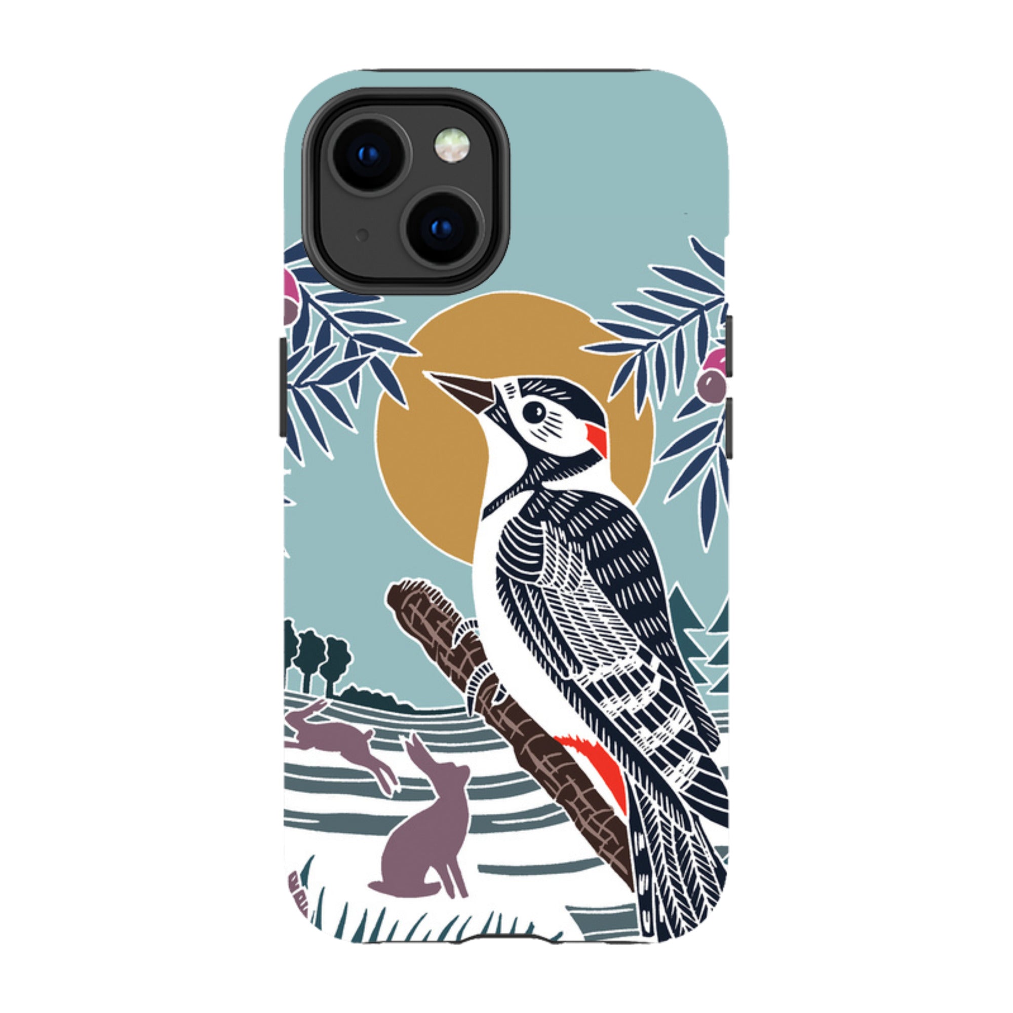 iPhone Tough Case - Woodpecker Brown By Kate Heiss