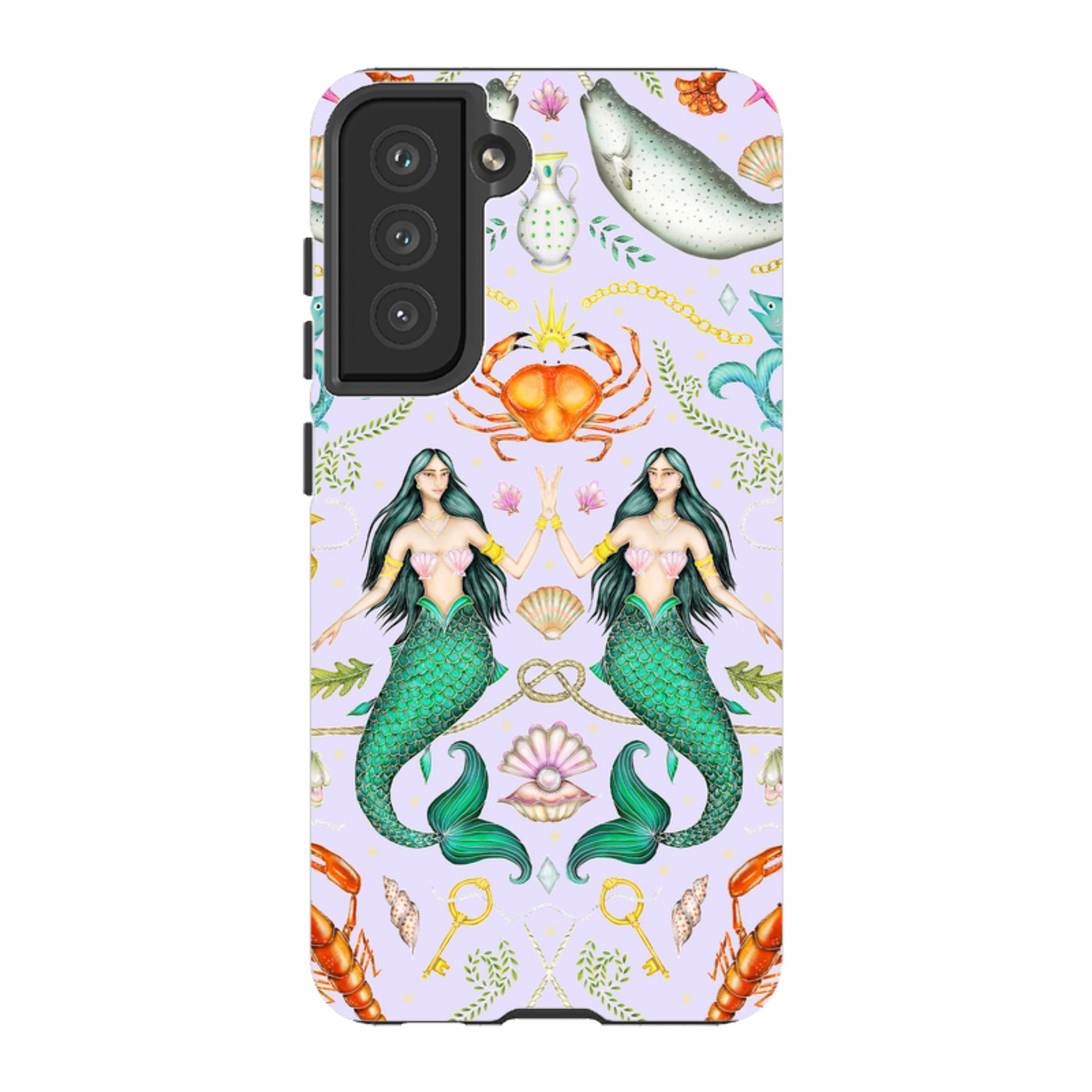 Samsung Tough Case - Tritons Treasure Lilac By Catherine Rowe