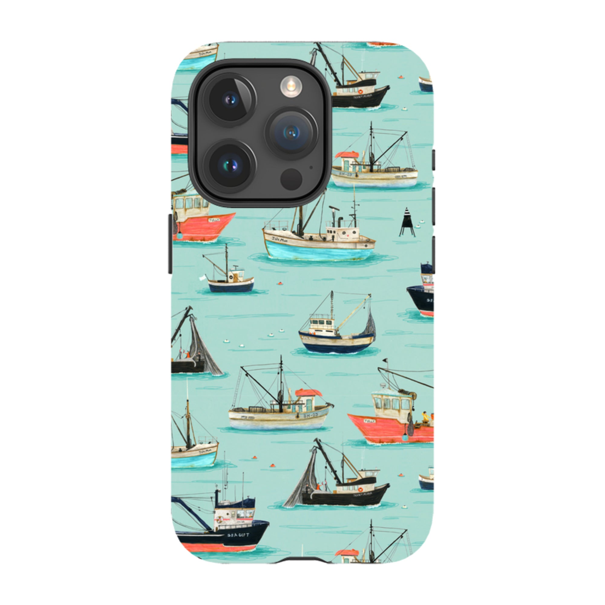 iPhone Tough Case - Fishing Boats By Katherine Quinn