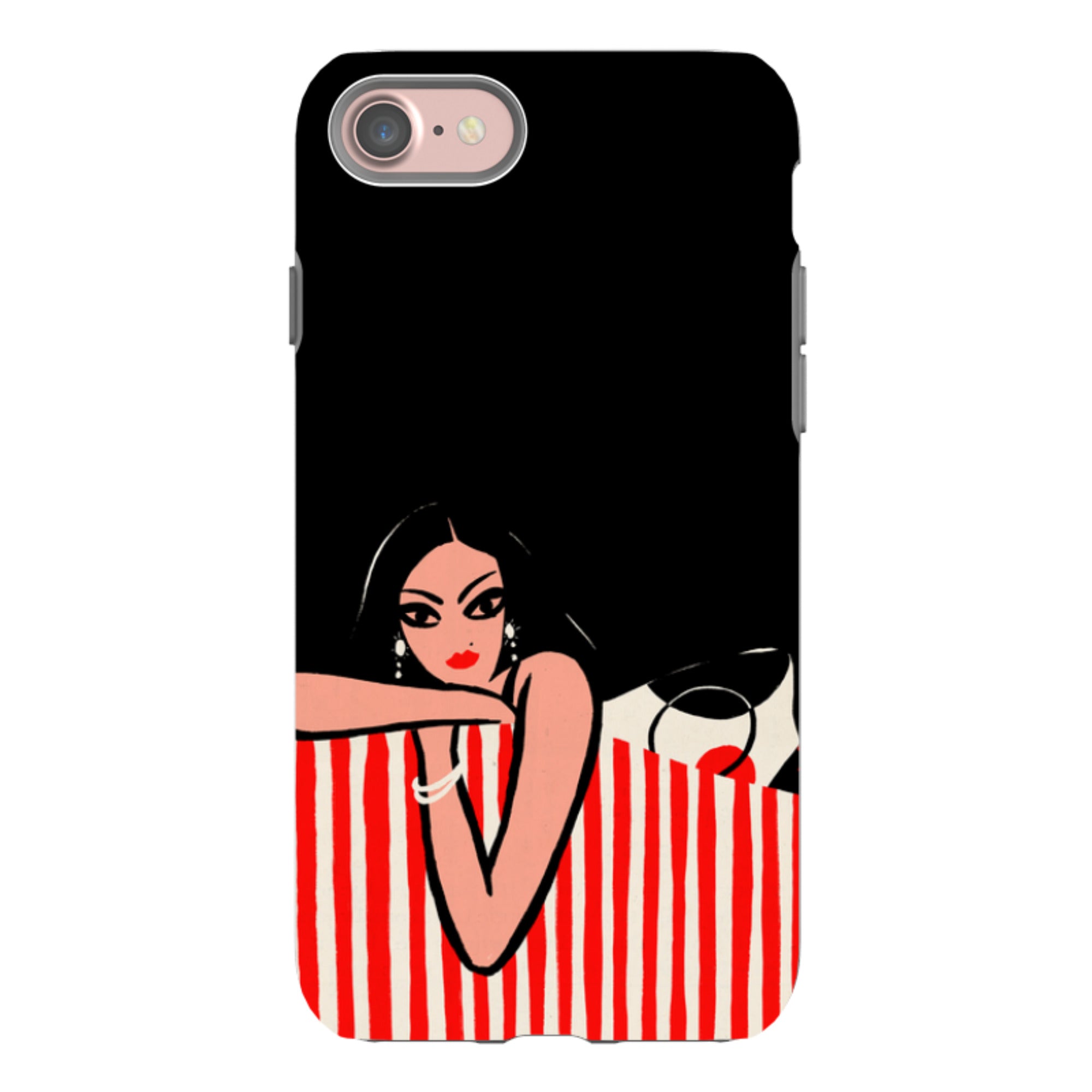 iPhone Tough Case - Red Stripe Sofa