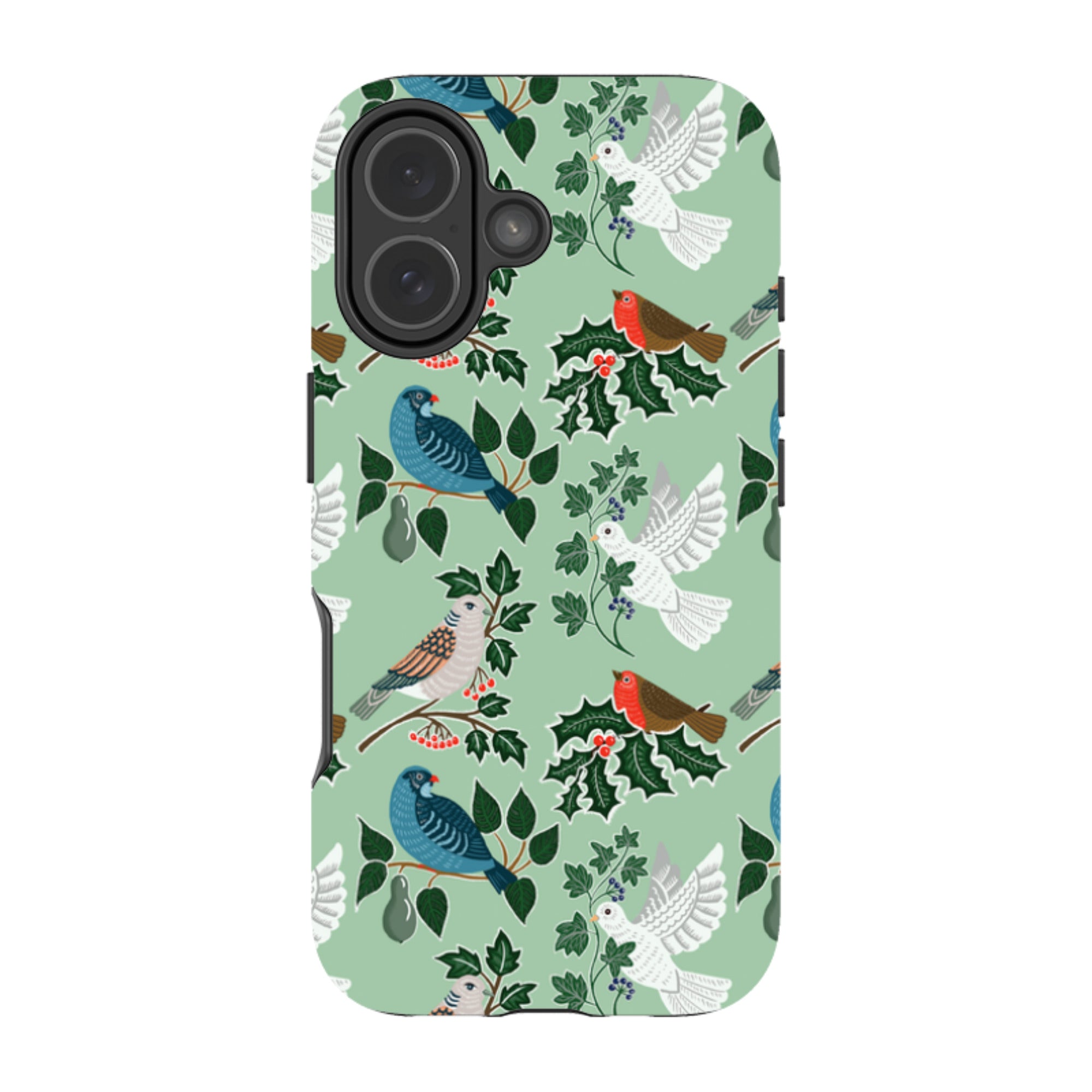 iPhone Tough Case - Winter Birds-1 By kate Heiss