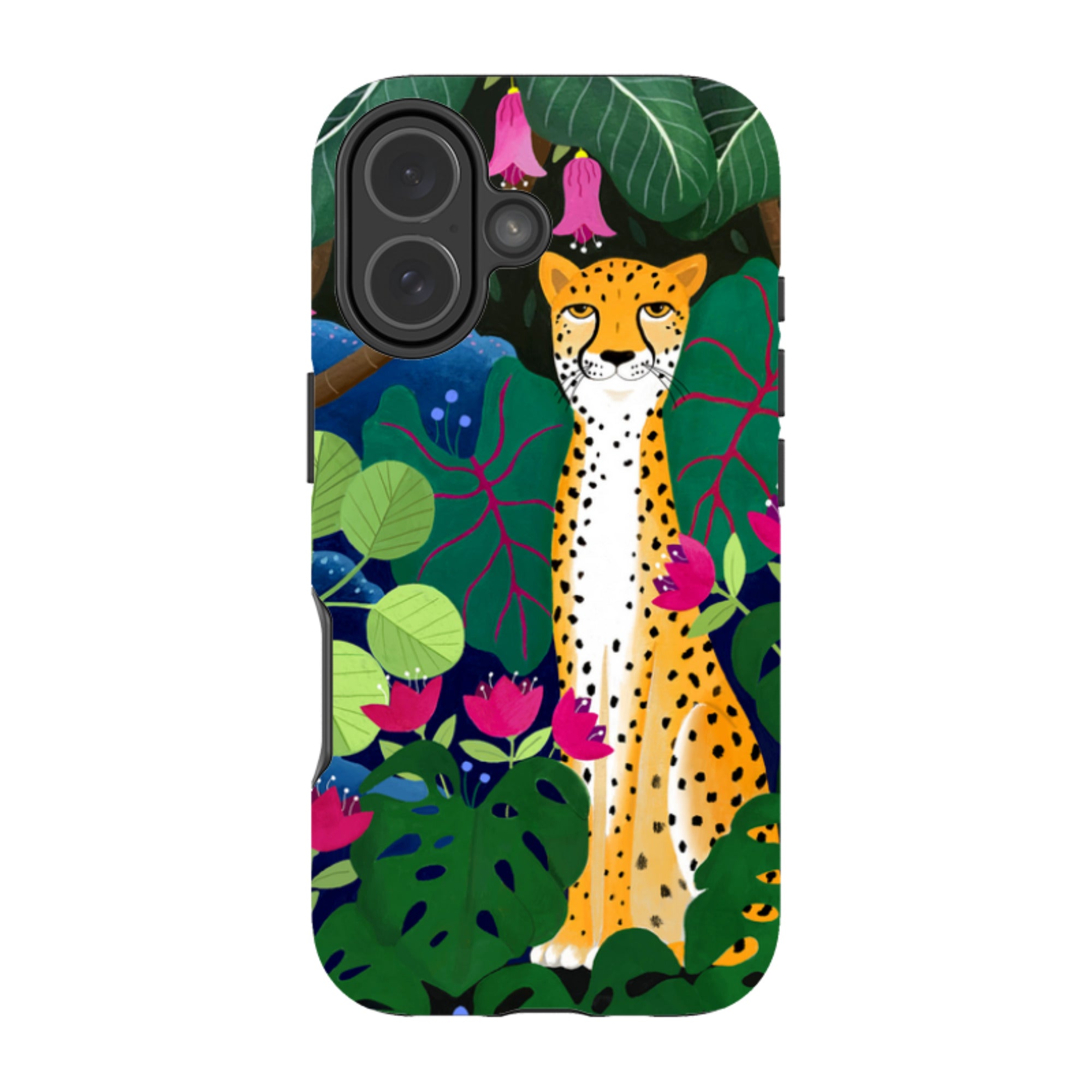 iPhone Tough Case - Cheetah And Monstera By Bex Parkin