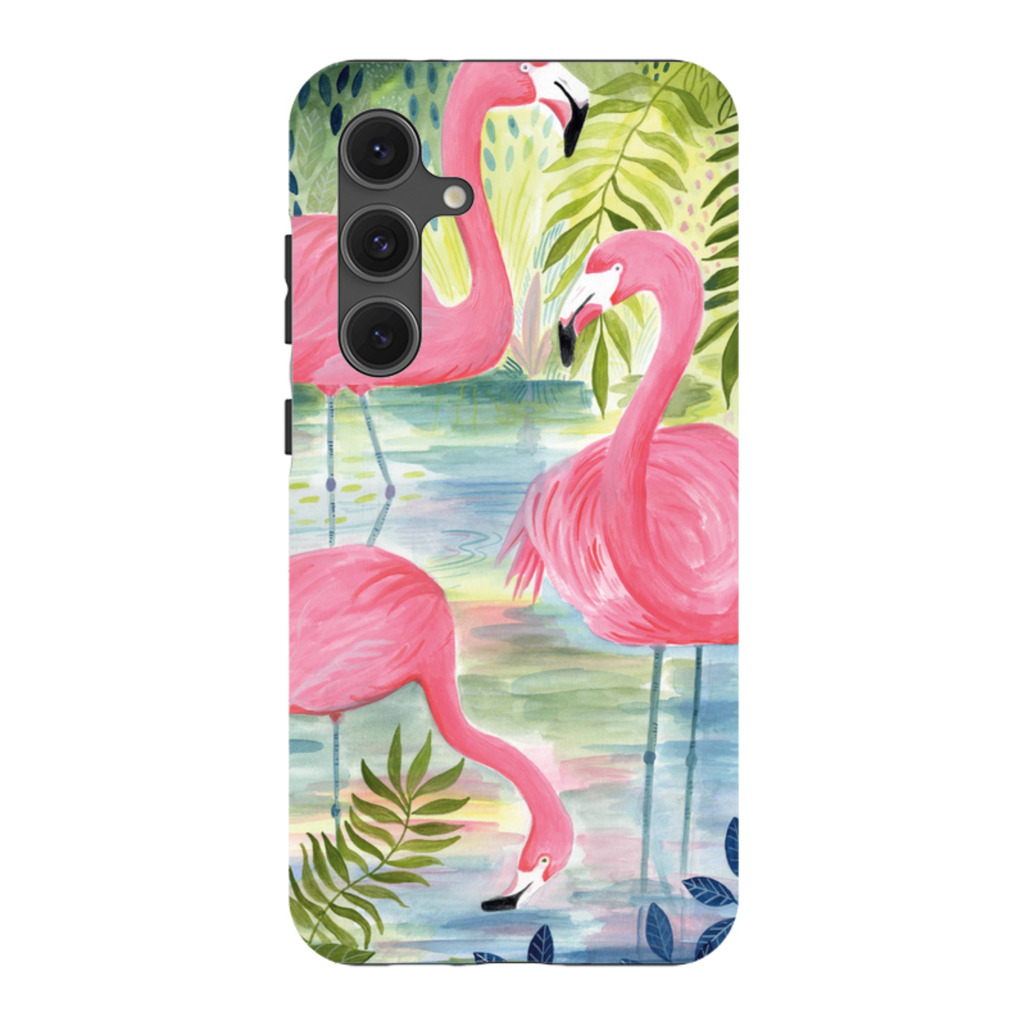 Samsung Tough Case - Three Flamingo By Bex Parkin