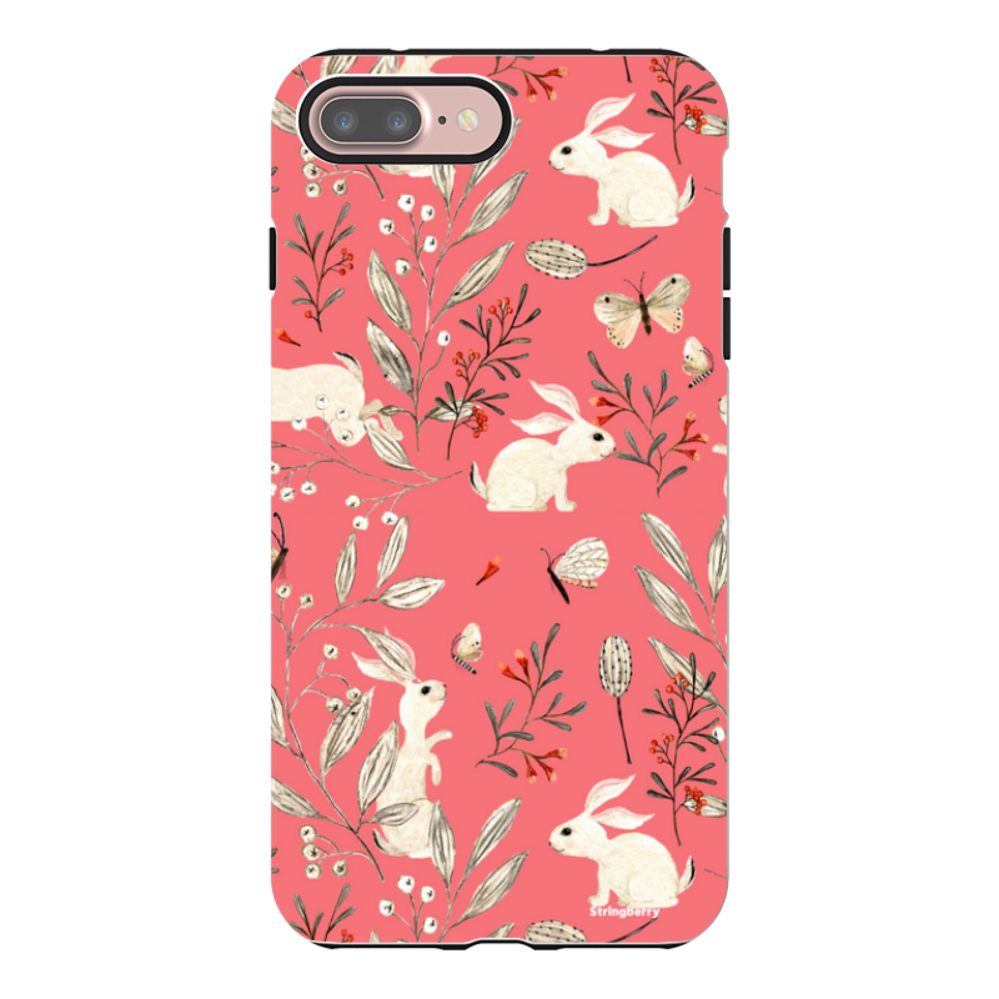 iPhone Tough Case - Bunnies Raspberries By Katherine Quinn