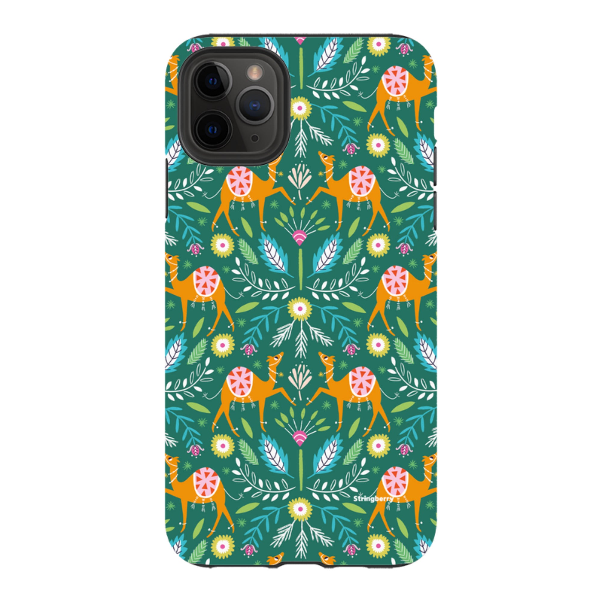 iPhone Tough Case - Camel Damask By Ali Brookes