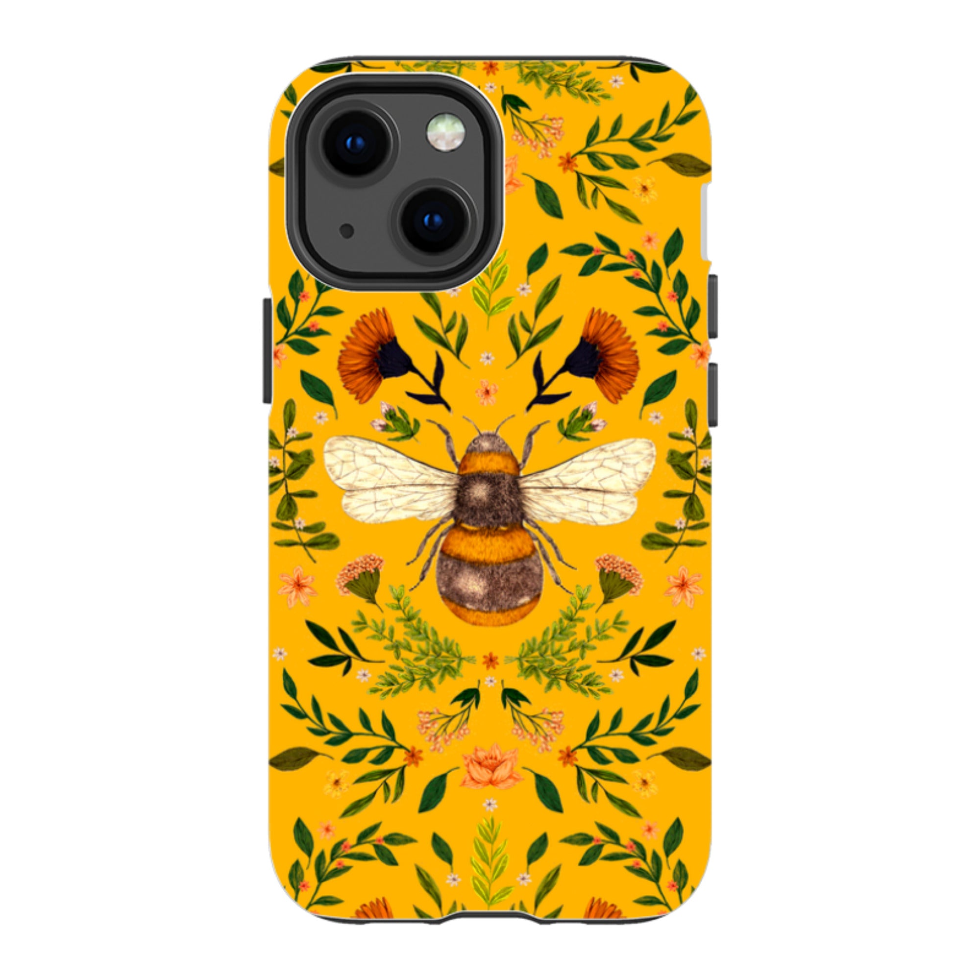 iPhone Tough Case - Botanical Bee Honey By Jade Mosinski