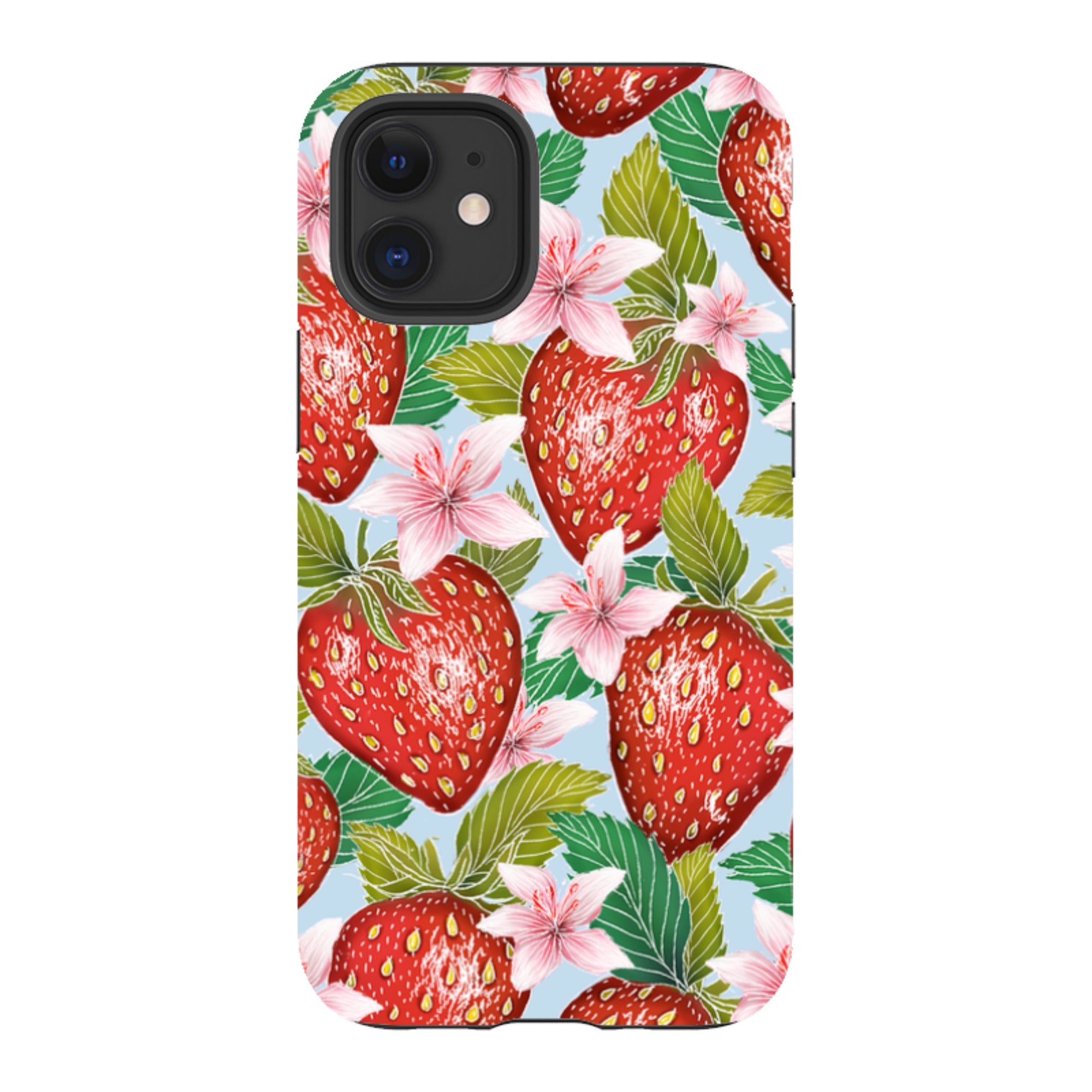 iPhone Tough Case - Blue Strawberries By Catherine Rowe