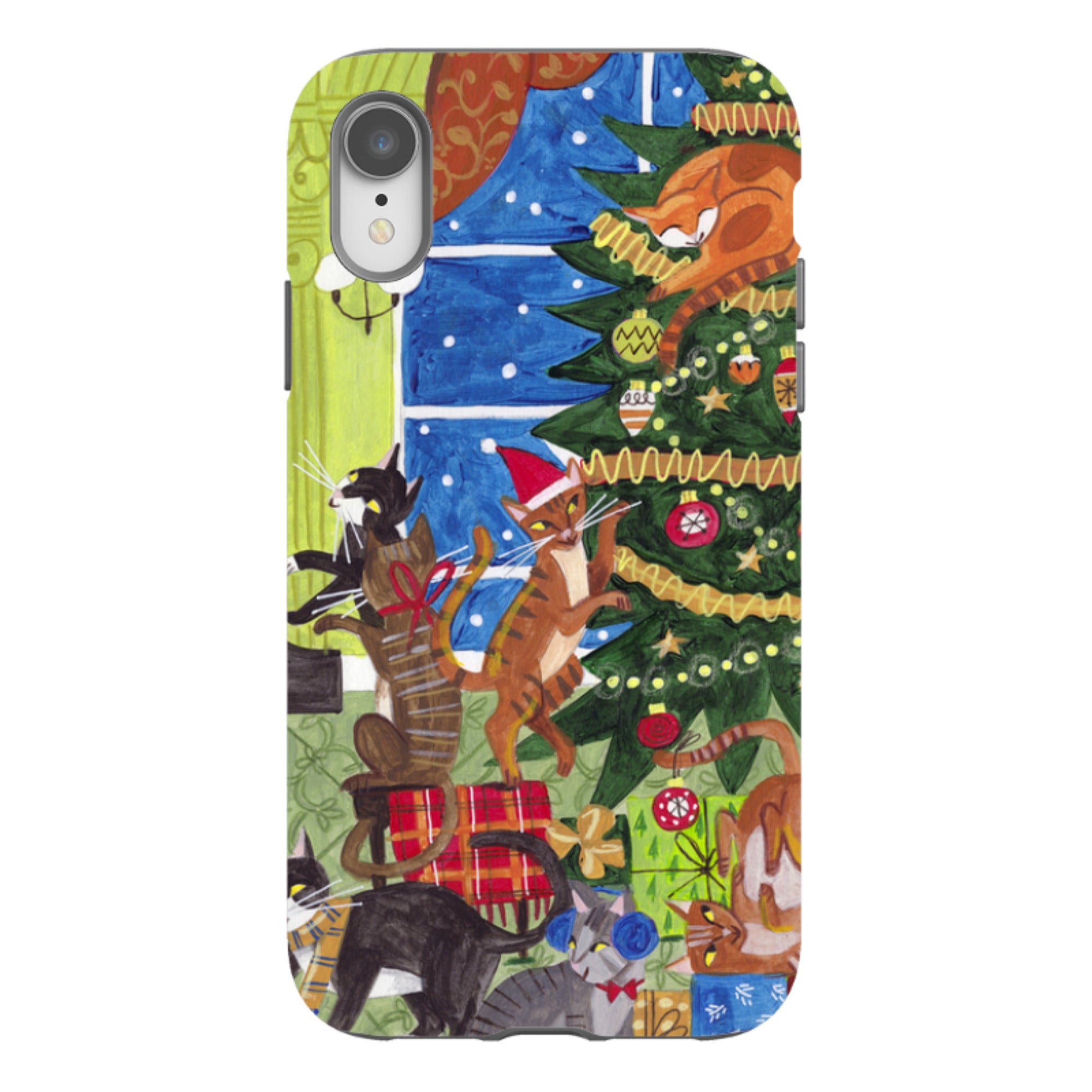 iPhone Tough Case - Christmas Cats By Caroline Bonne Muller