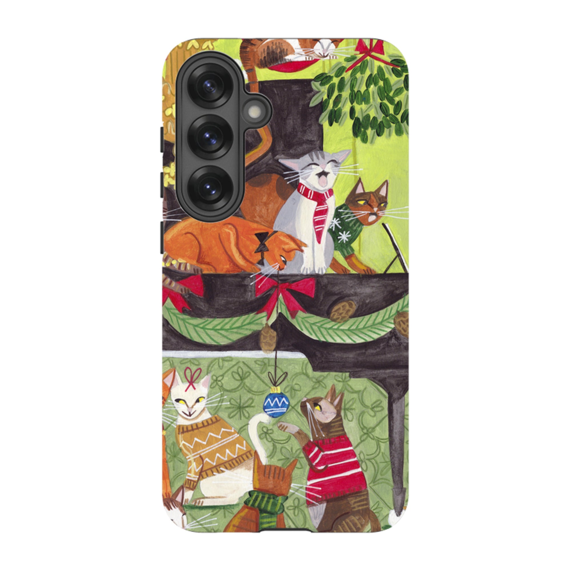 Samsung Tough Case - Christmas cats II By Caroline Bonne Muller