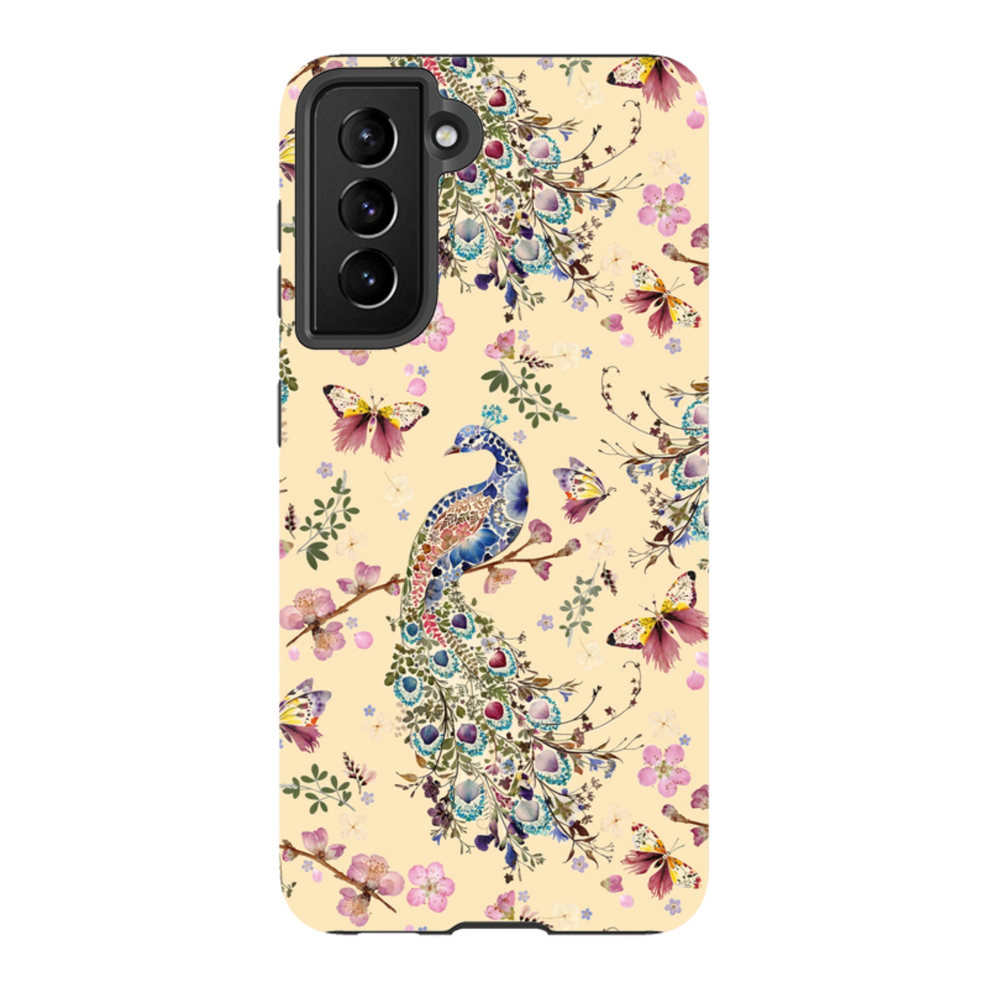 Samsung Tough Case - Peacock and Cherry Blossoms Lilly By Helen Ahpornsiri