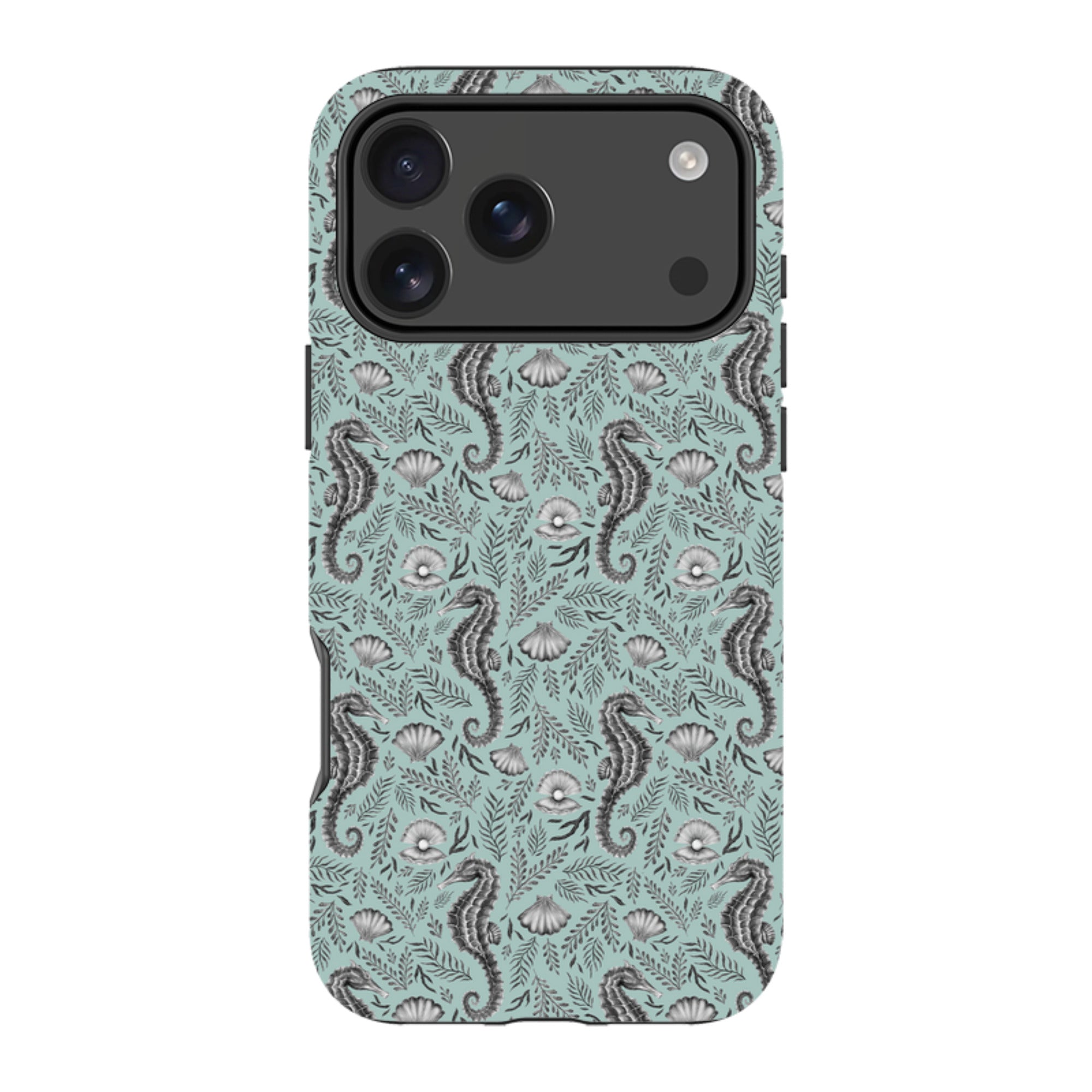iPhone Tough Case - Seahorse Seafoam By Catherine Rowe