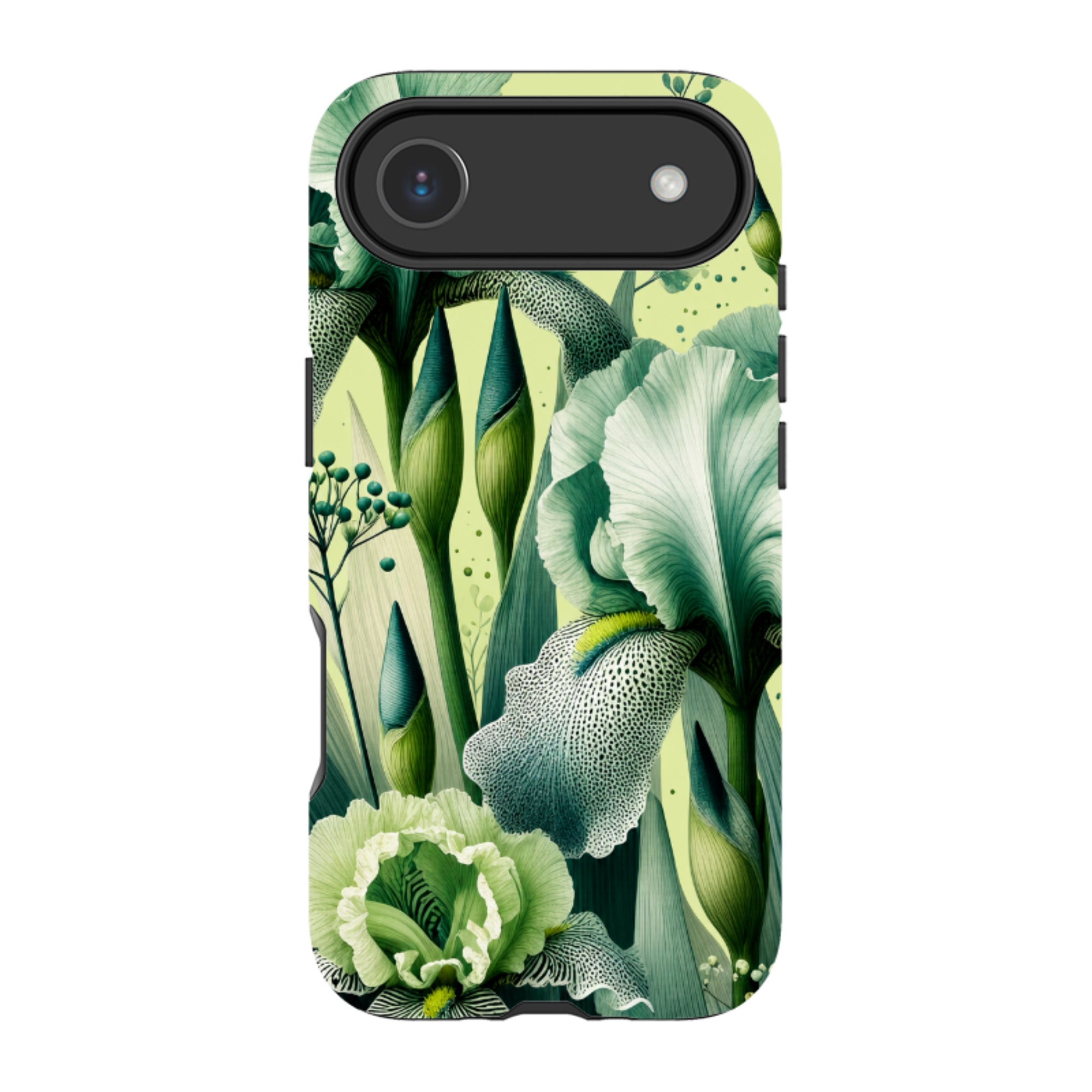 iPhone MagSafe Tough Case - Sage Green Iris Floral