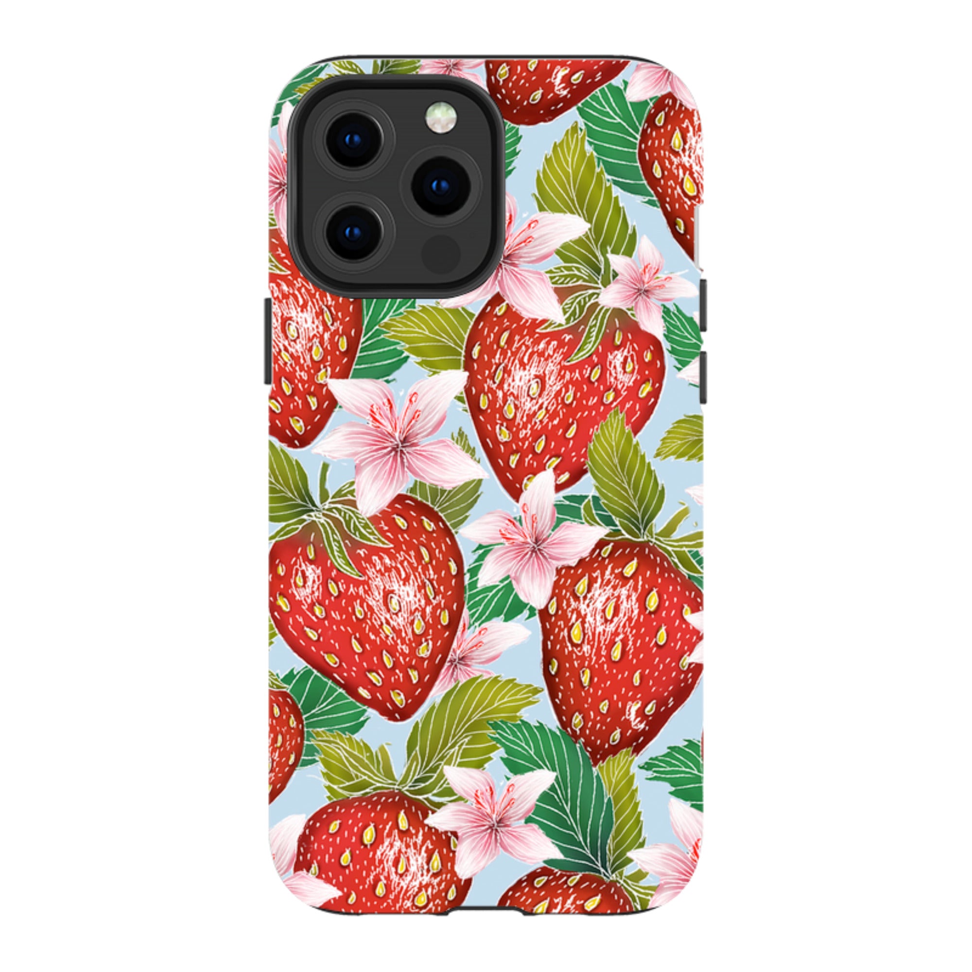 iPhone MagSafe Tough Case -  Blue Strawberries By Catherine Rowe