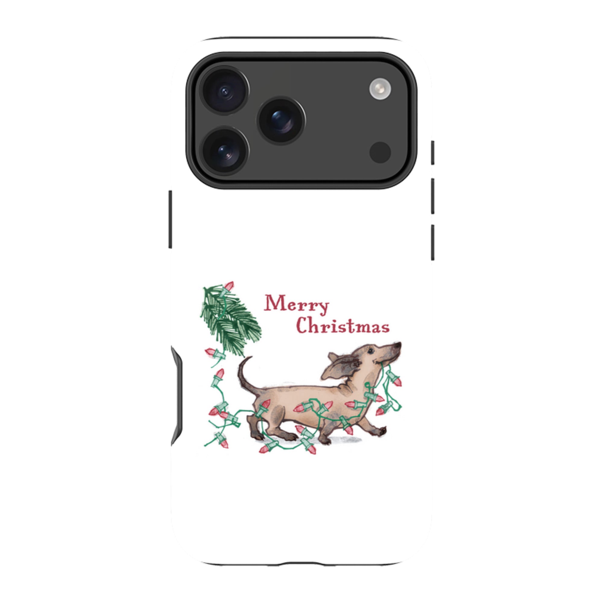 iPhone Tough Case - Christmas Dachshund By Liane Payne