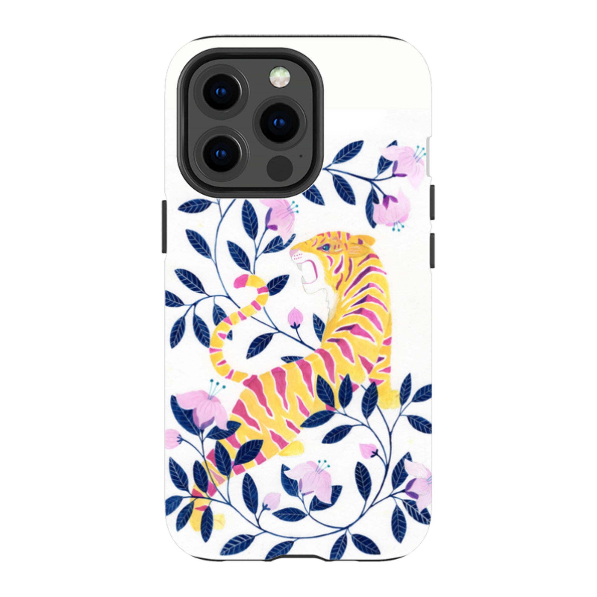 iPhone Tough Case - Yellow Tiger By Bex Parkin