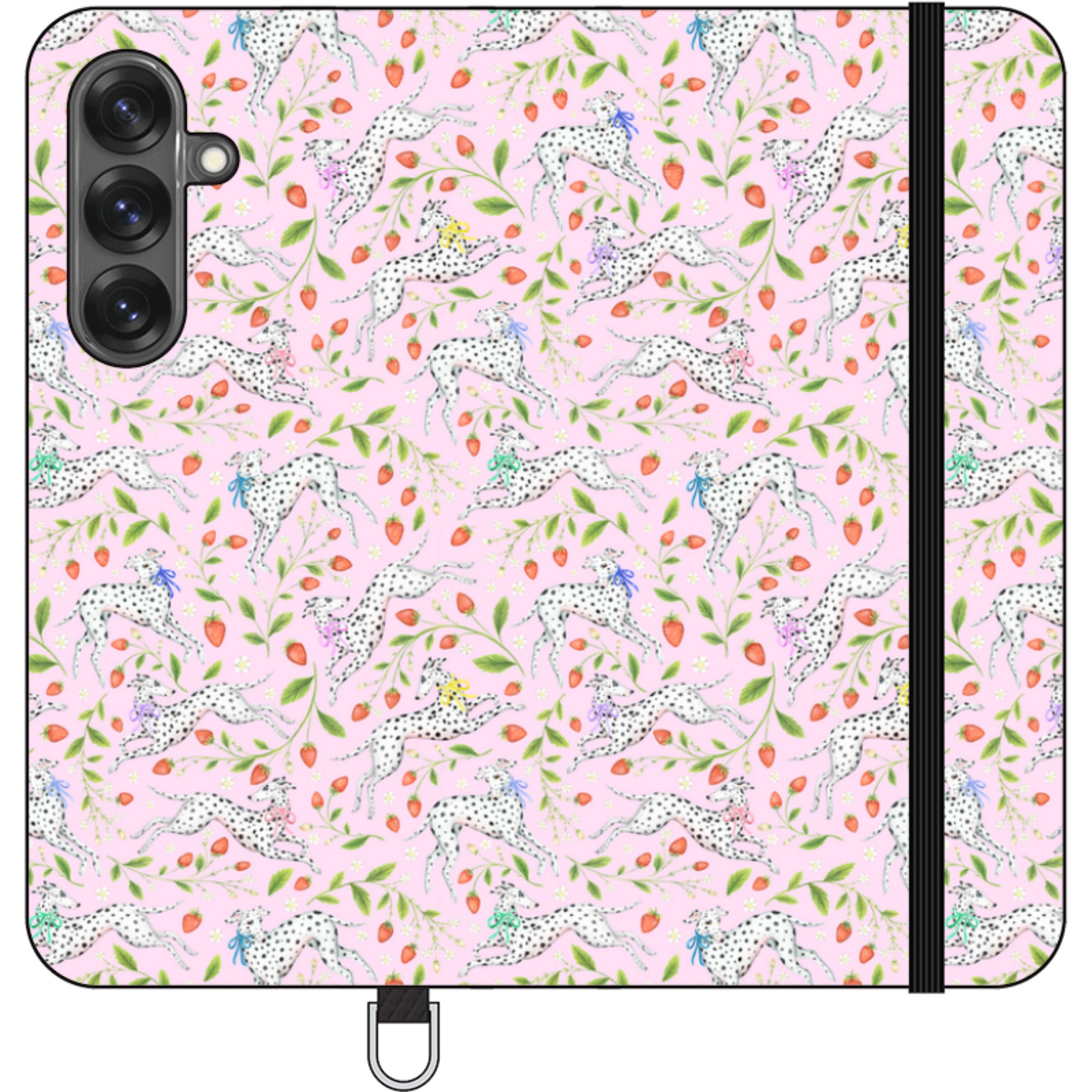 Spots and Strawbs Wallet Case By Catherine Rowe