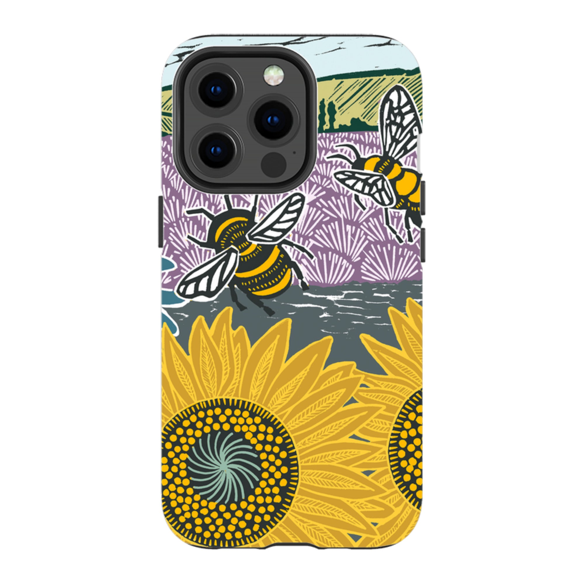 iPhone Tough Case - Bees And Sunflowers By Kate Heiss