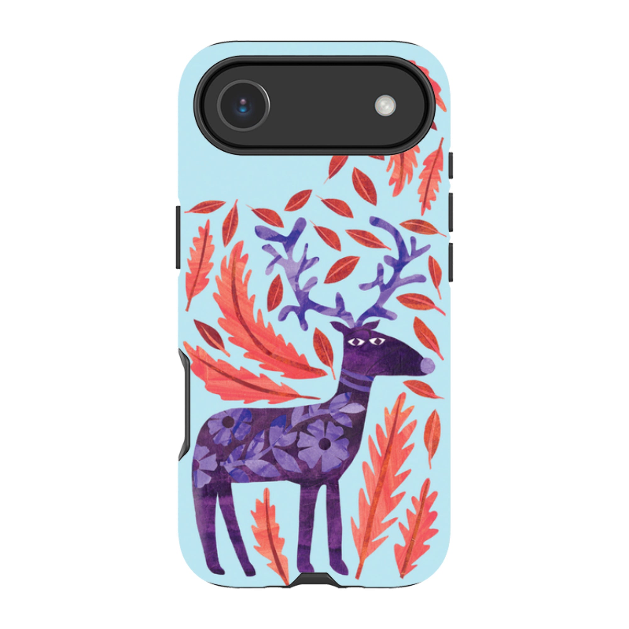 iPhone MagSafe Tough Case - Purple Reindeer By Tracey English