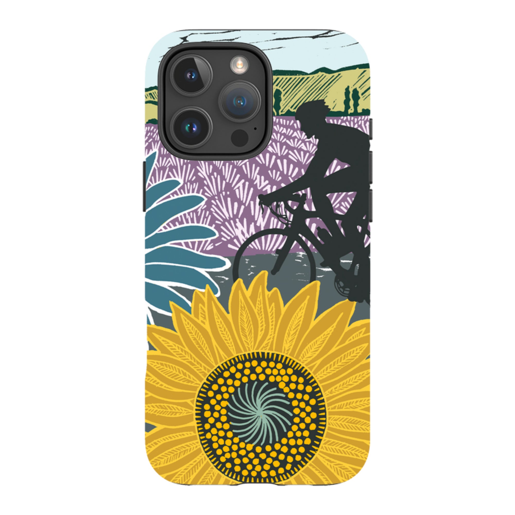 iPhone Tough Case - Bike And Sunflowers By Kate Heiss