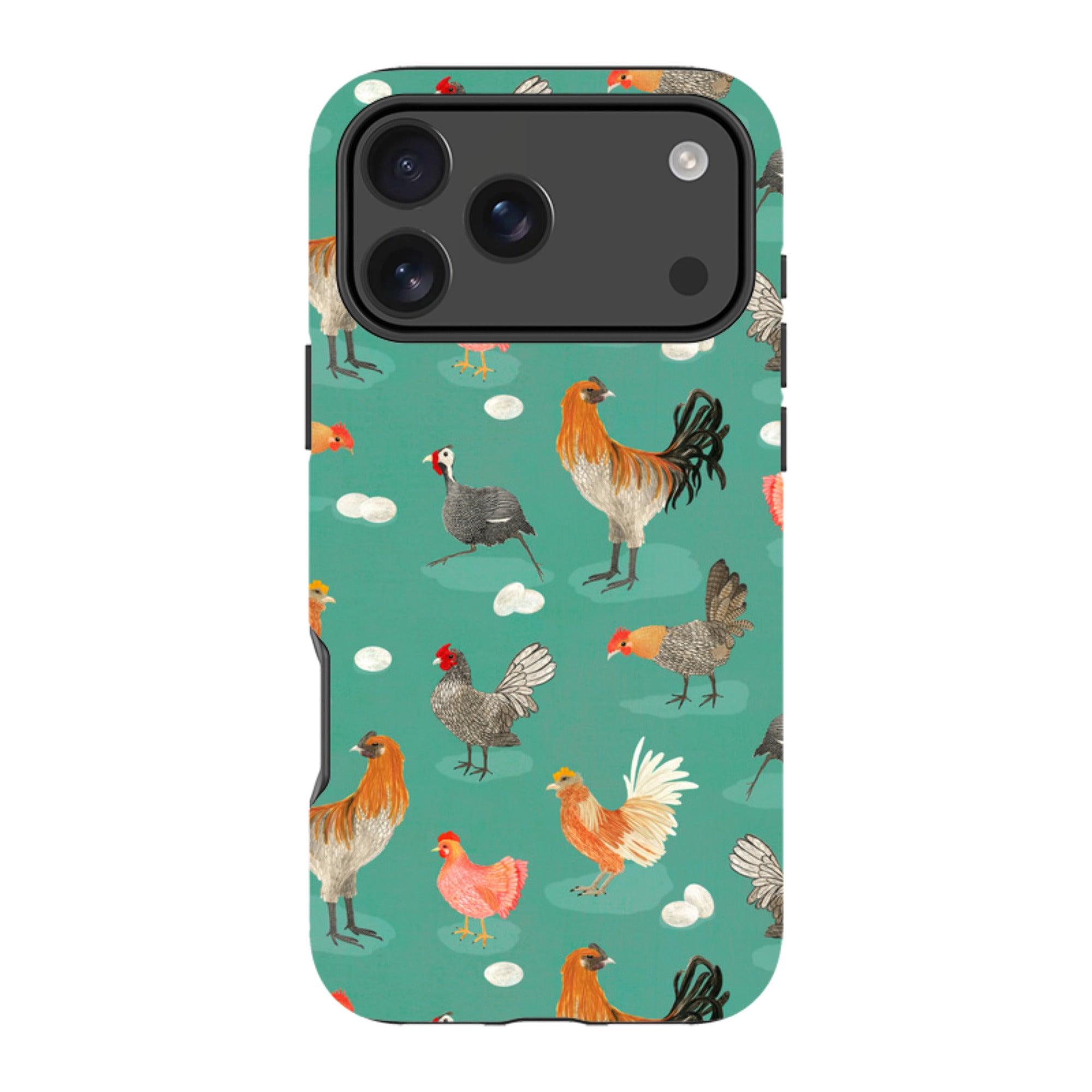 iPhone MagSafe Tough Case - Chicken Teal By Katherine Quinn