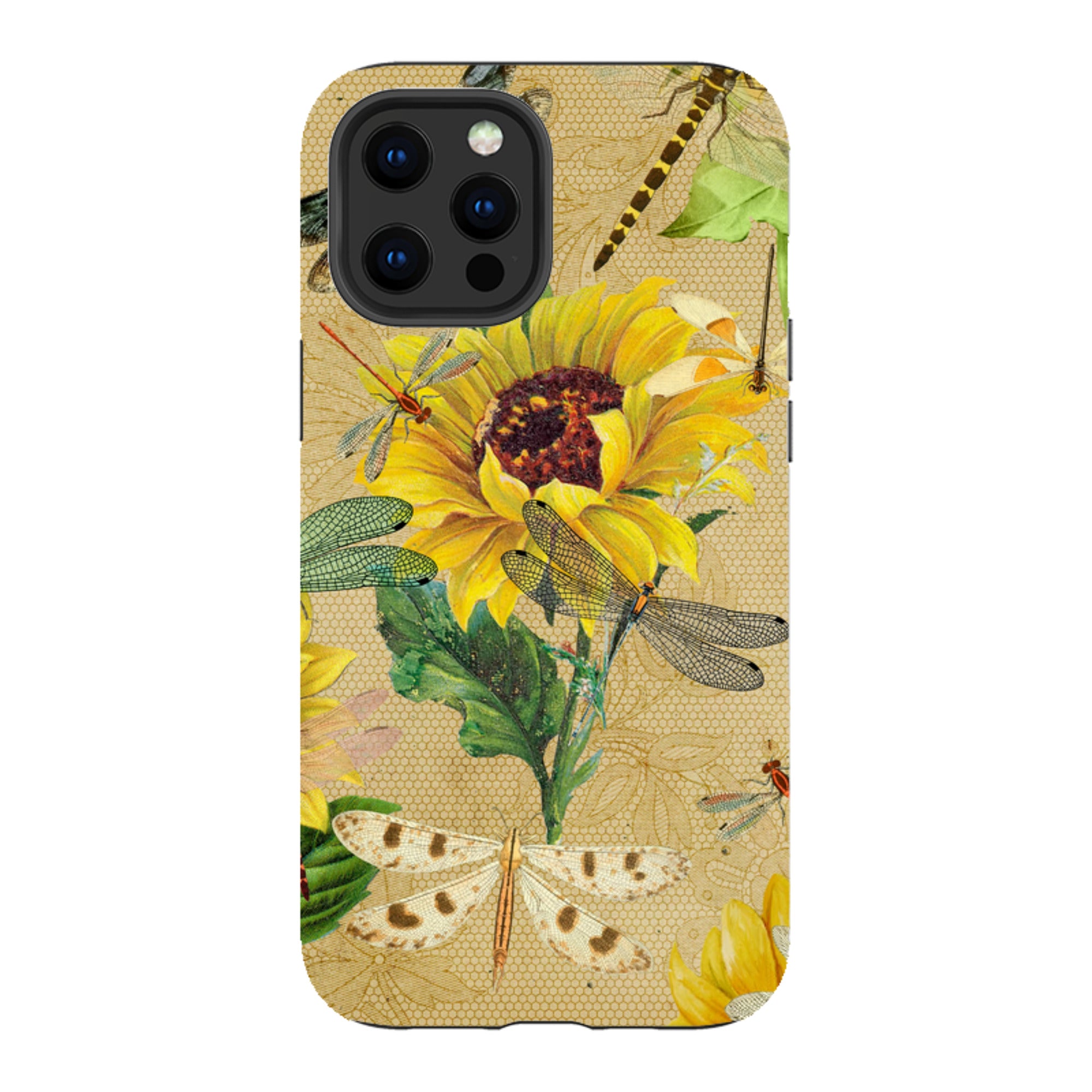 iPhone Tough Case - Dragonflies And Sunflowers