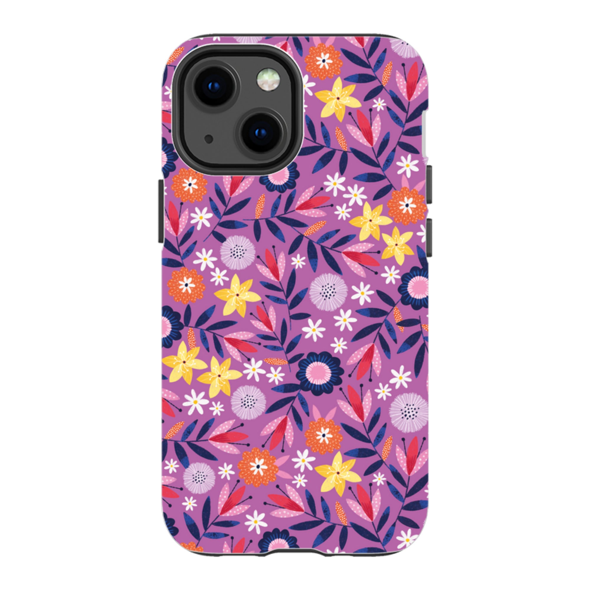 iPhone Tough Case - Scattered Flowers I By Ali Brookes