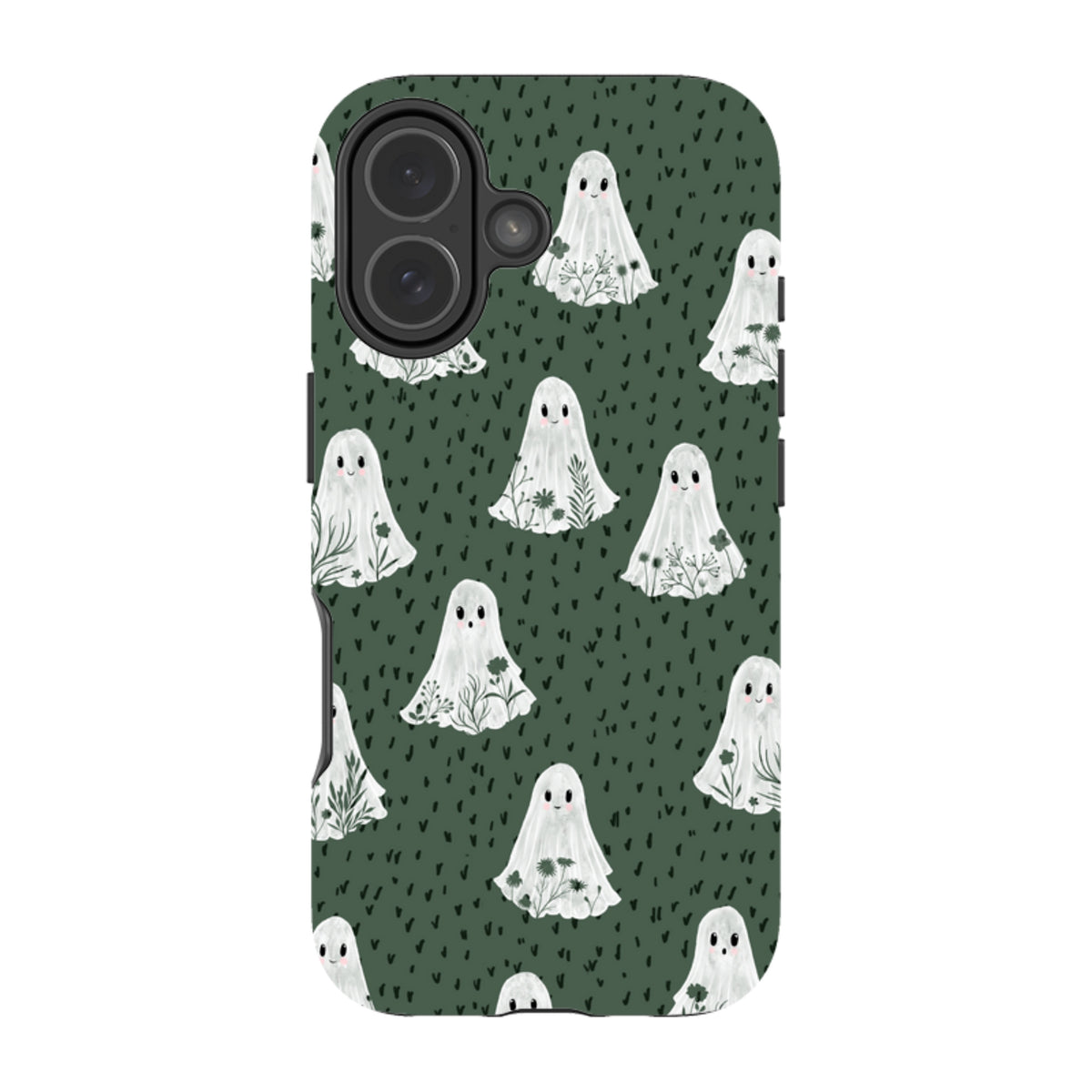 iPhone Tough Case - Floral Ghosts - Pine By Katherine Quinn