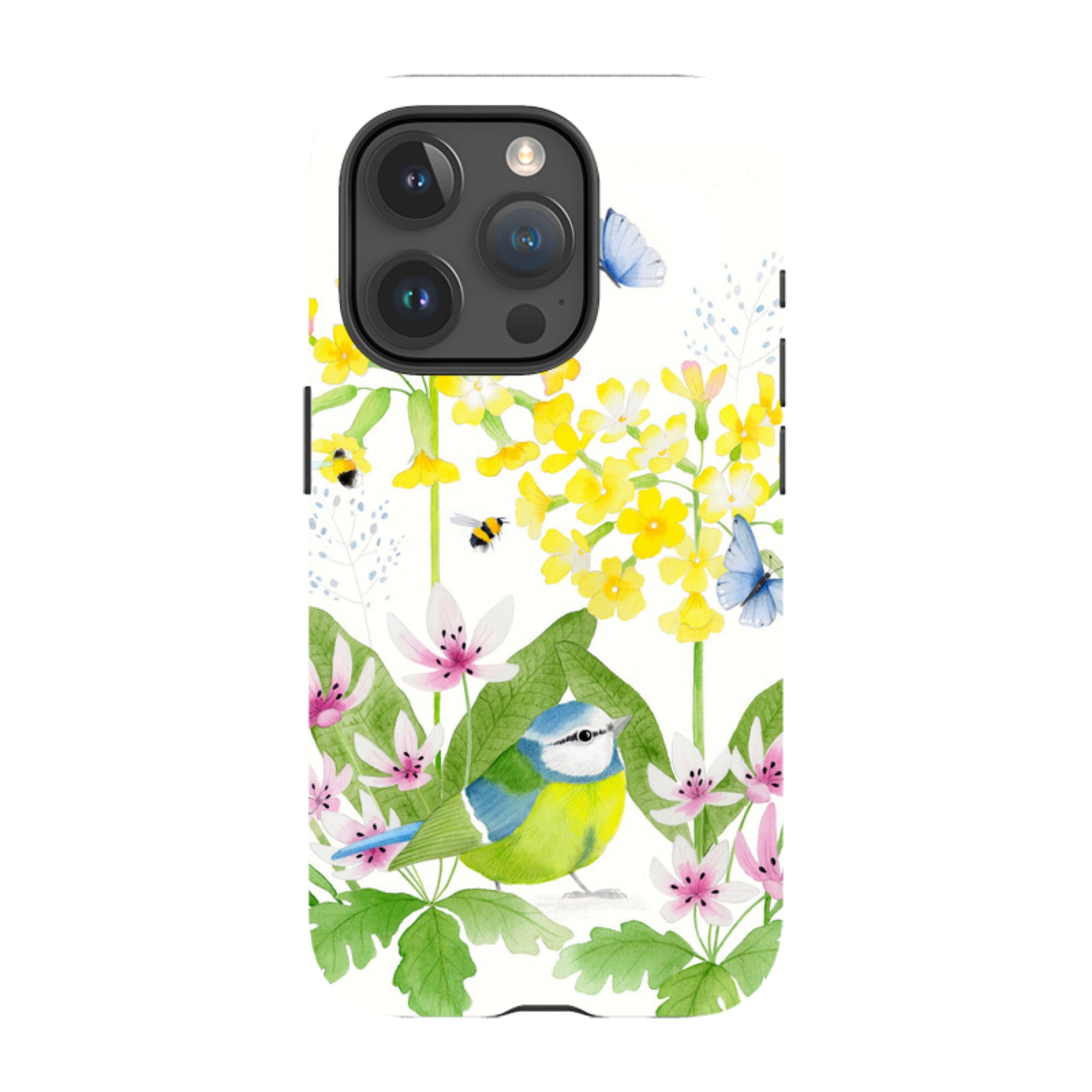 iPhone Tough Case - Blue Tit Garden By Bex Parkin