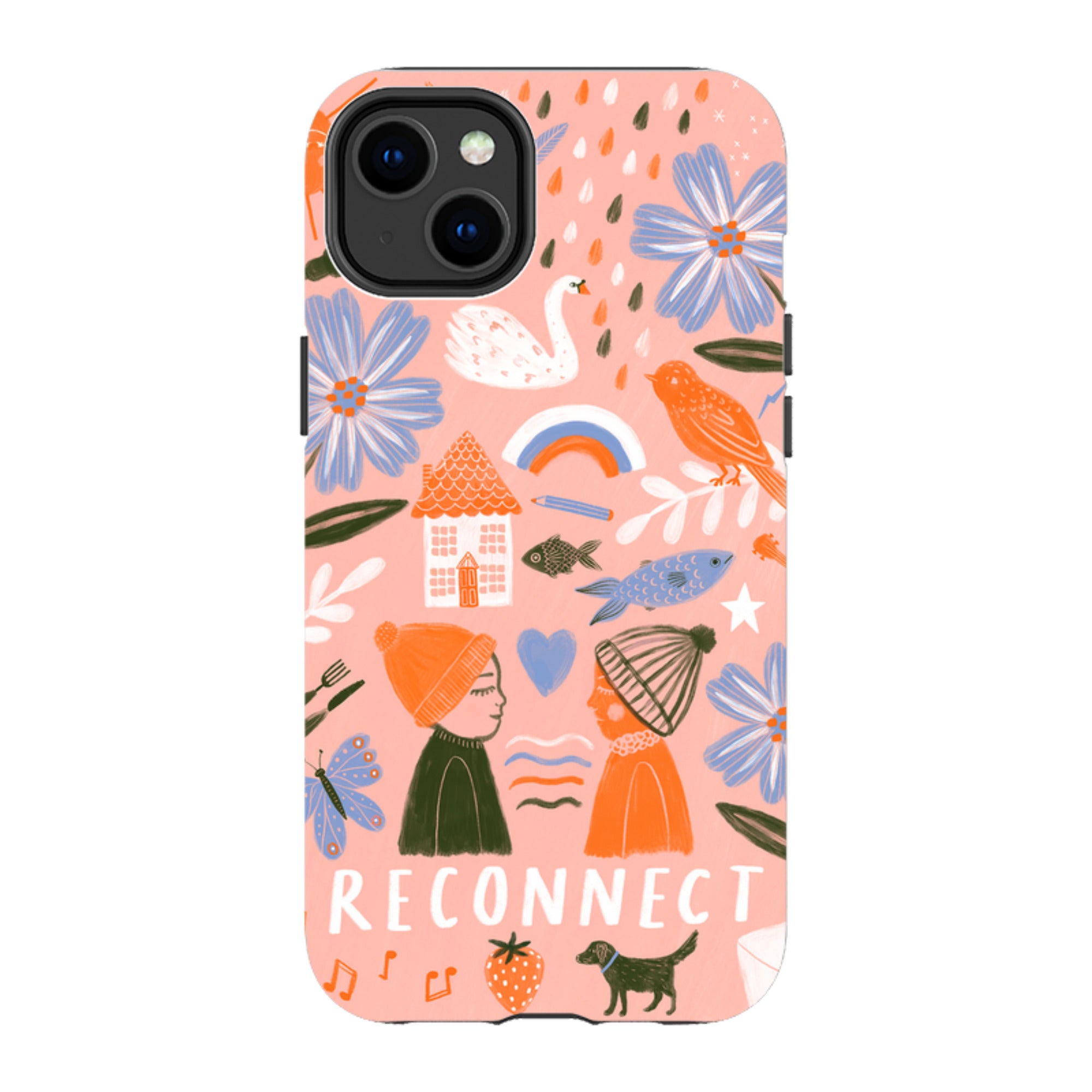 iPhone Tough Case - Reconnect Orange By Lee Foster Wilson