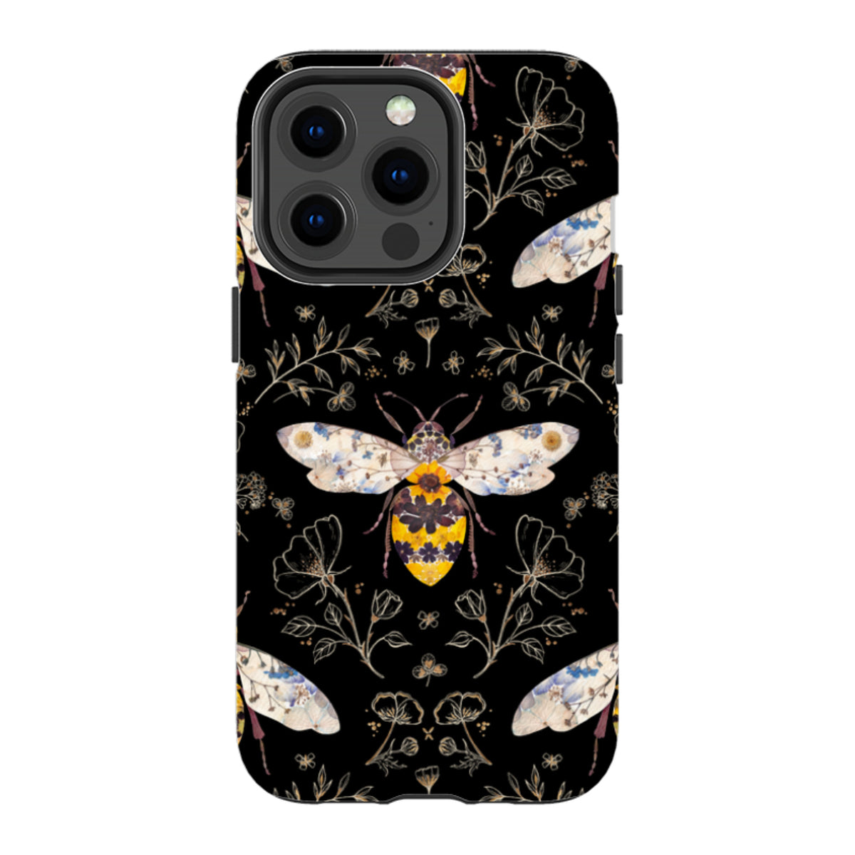 iPhone Tough Case - Midnight Bumble Bee By Helen Ahpornsiri