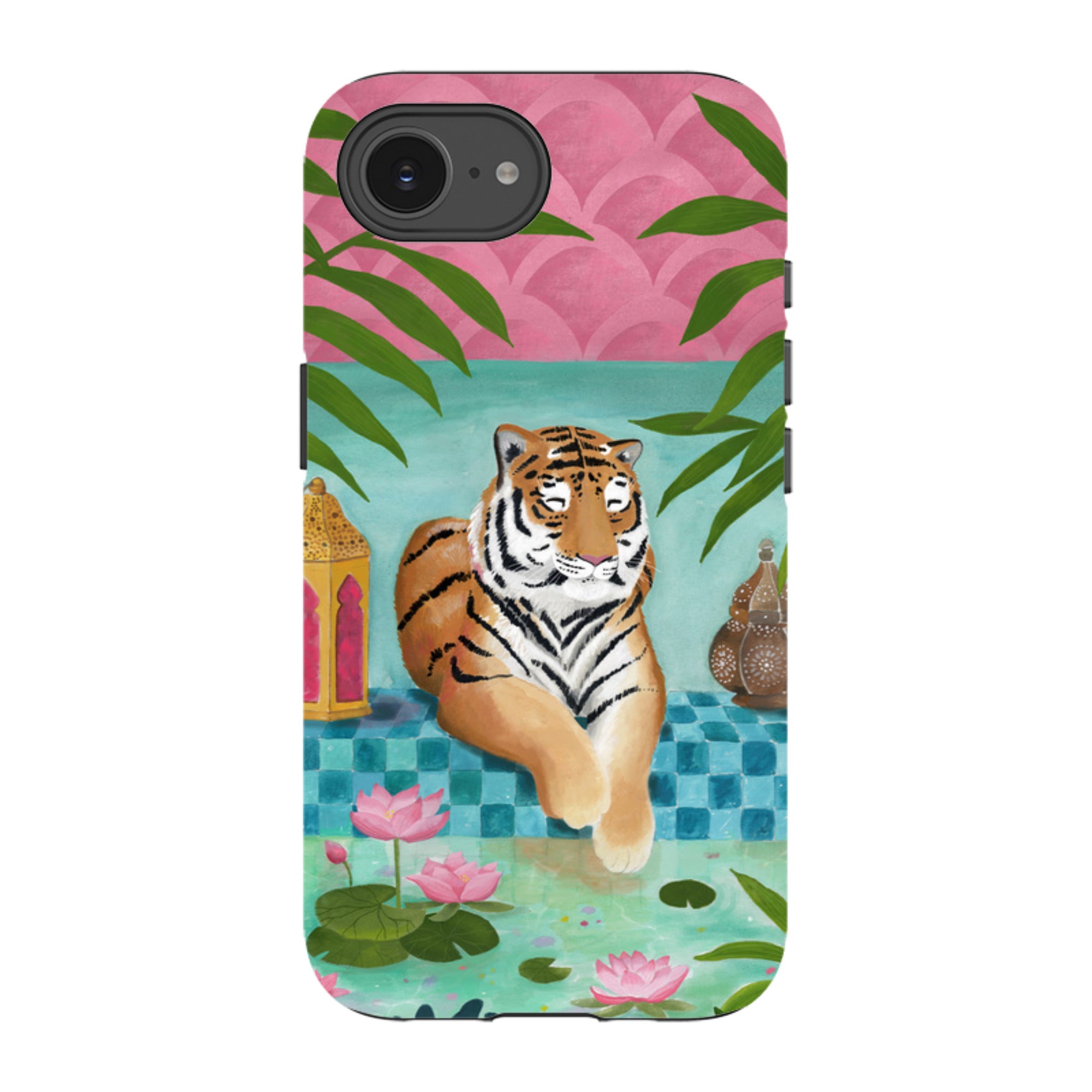 iPhone Tough Case - Lotus Tiger By Bex Parkin