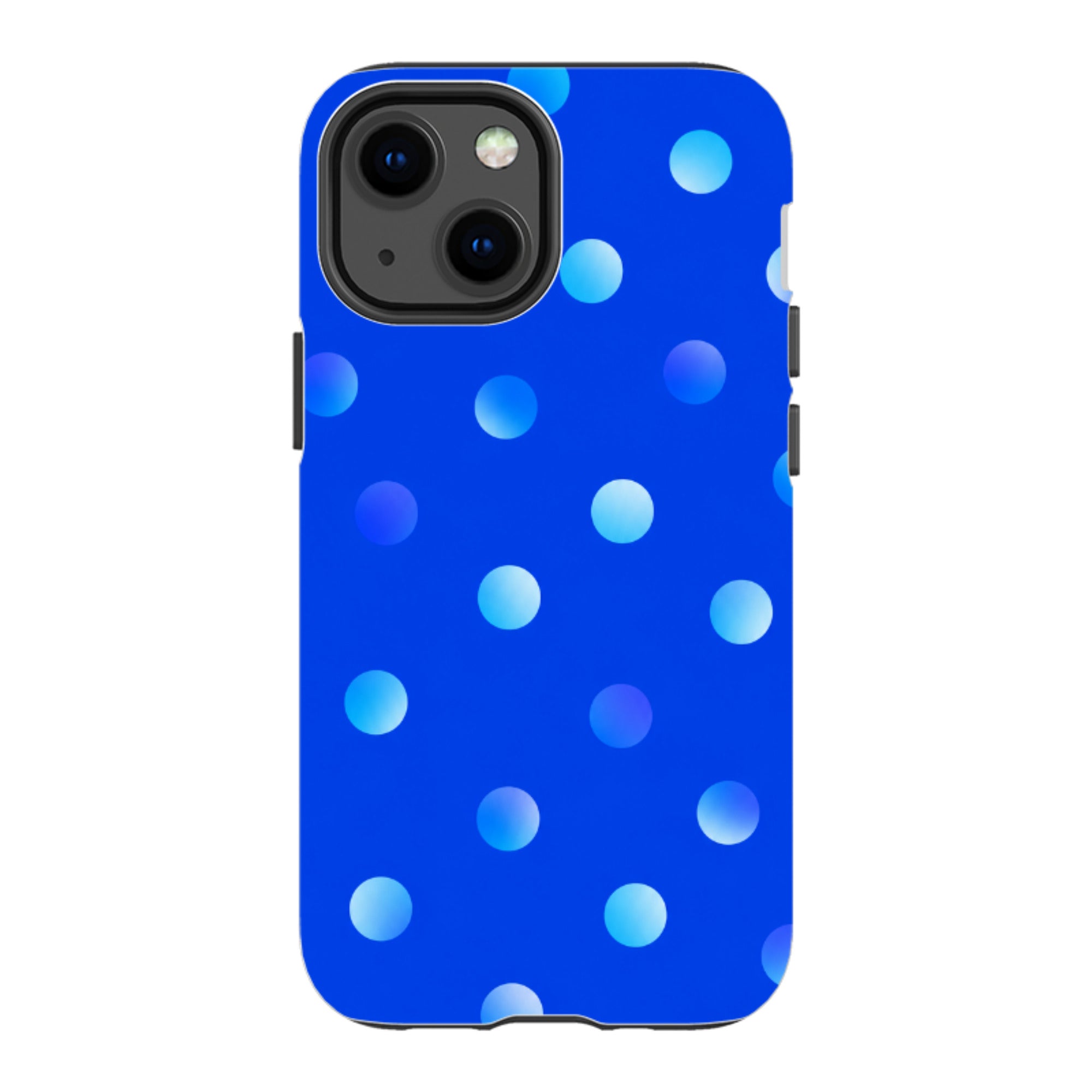 iPhone Tough Case - Blue Polka Dot