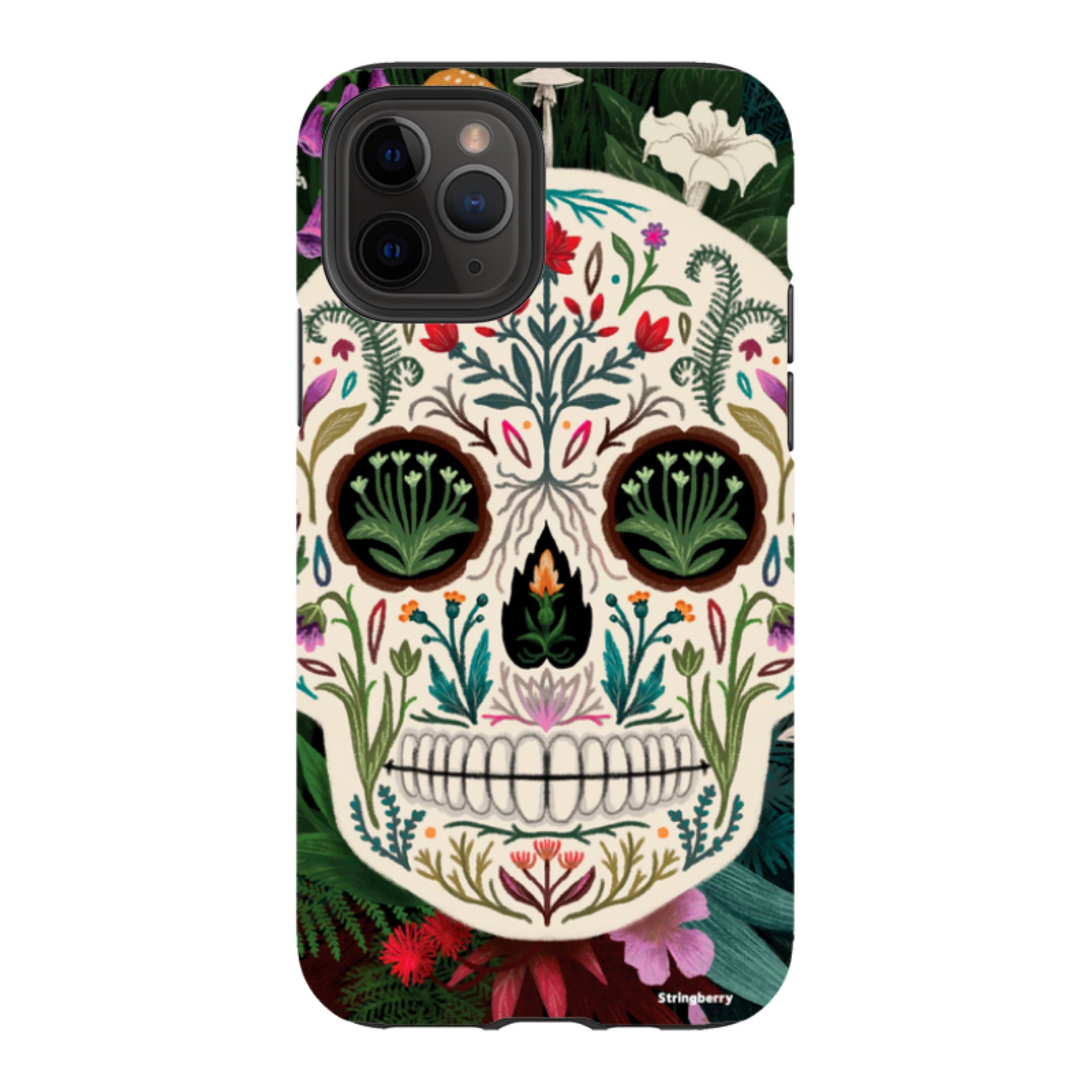 iPhone Tough Case - Poison Sugar Skull By Anna Stead