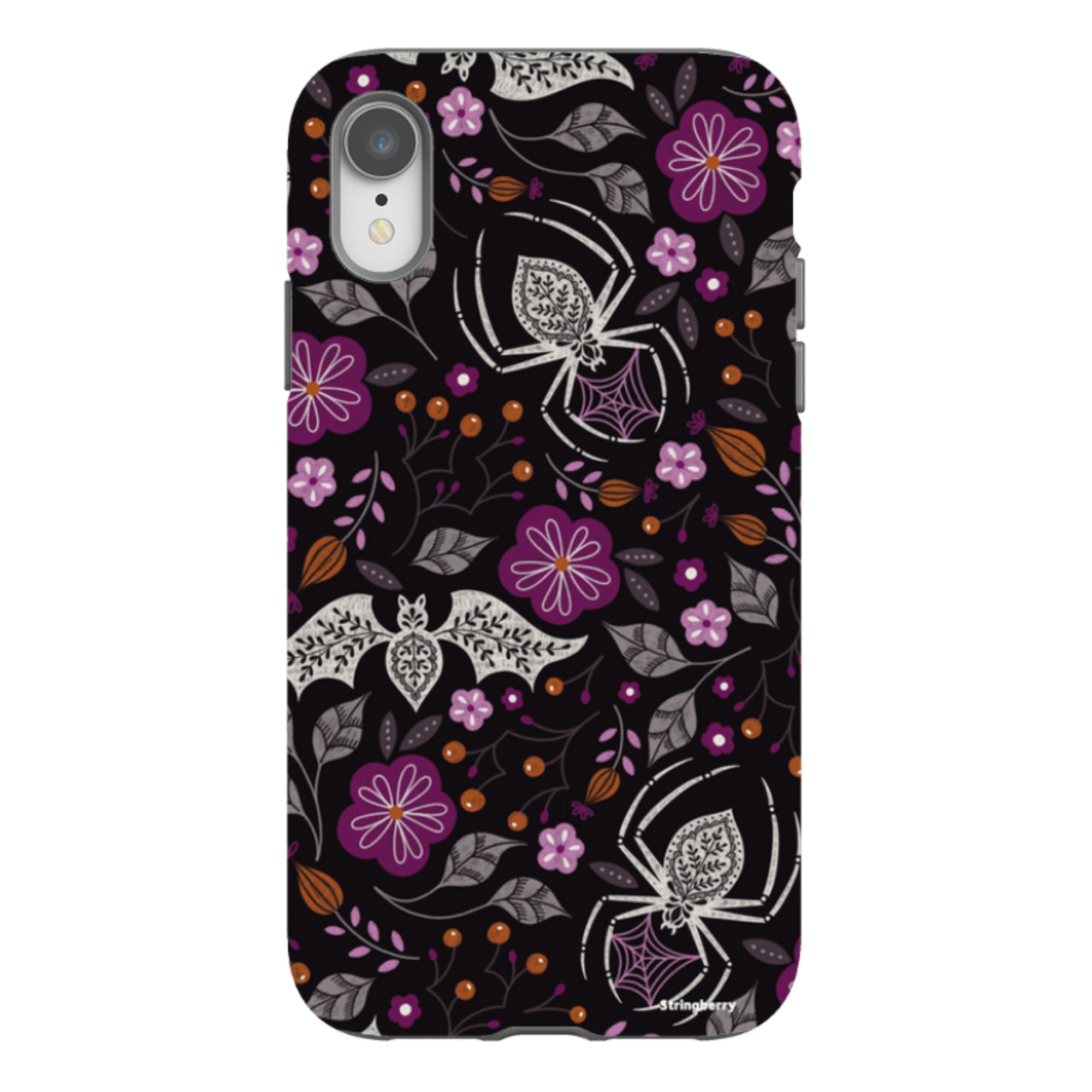 iPhone Tough Case - SpiderBat Black By Jenny Zemanek