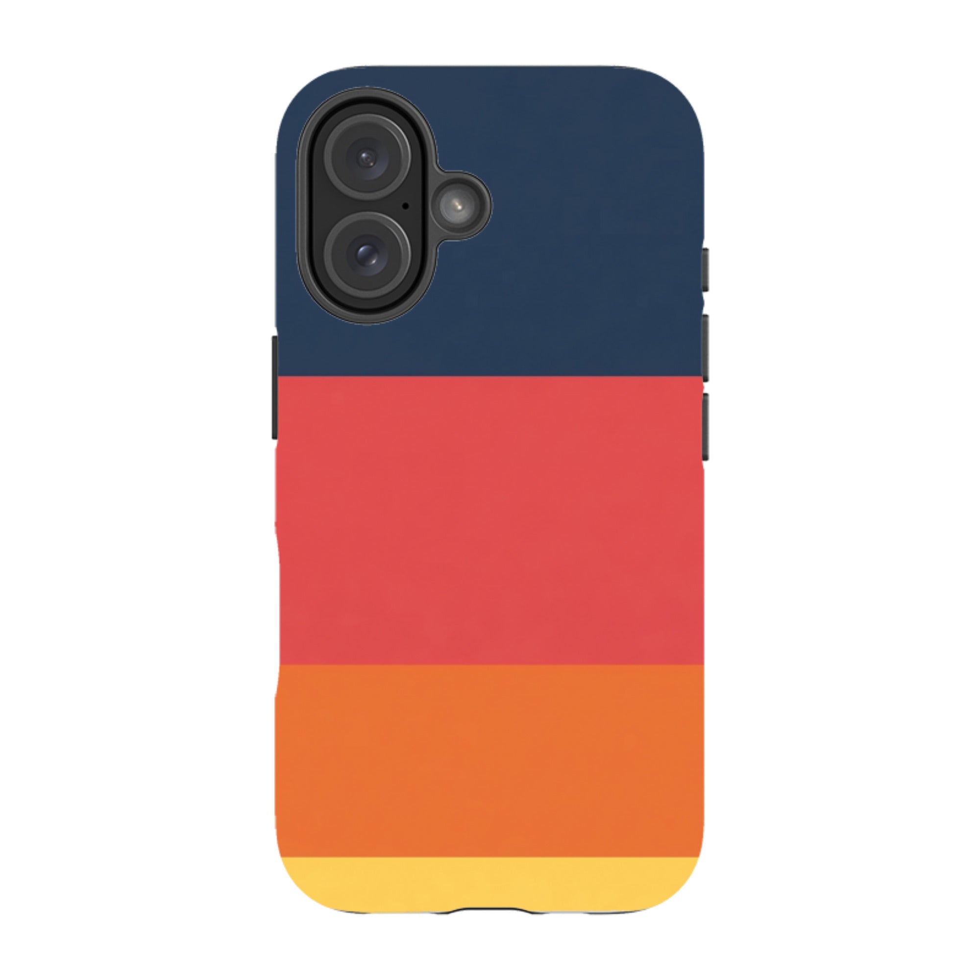 iPhone MagSafe Tough Case - Navy Blue & Orange Gingham