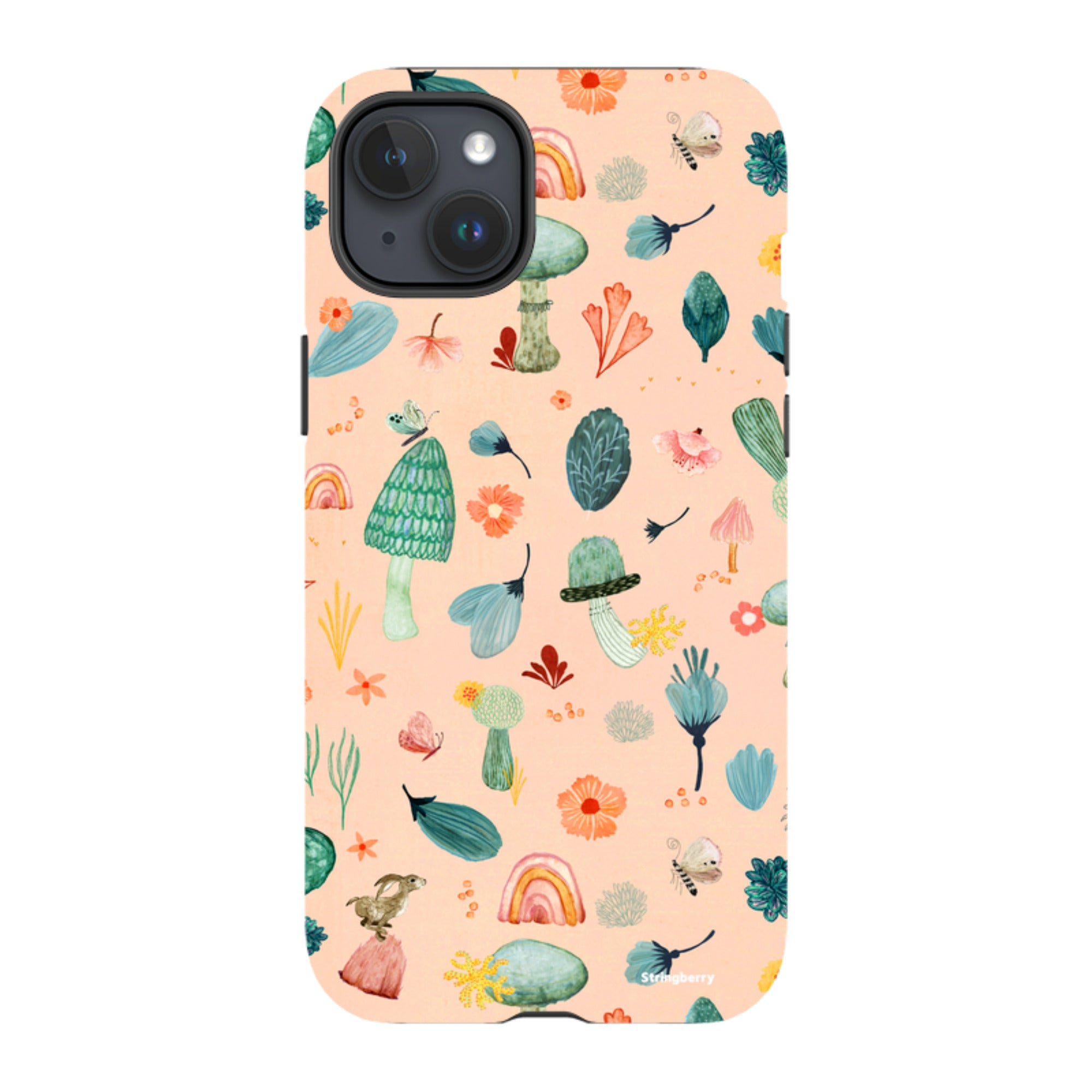 iPhone MagSafe Tough Case - Mushroom World Pink By Katherine Quinn