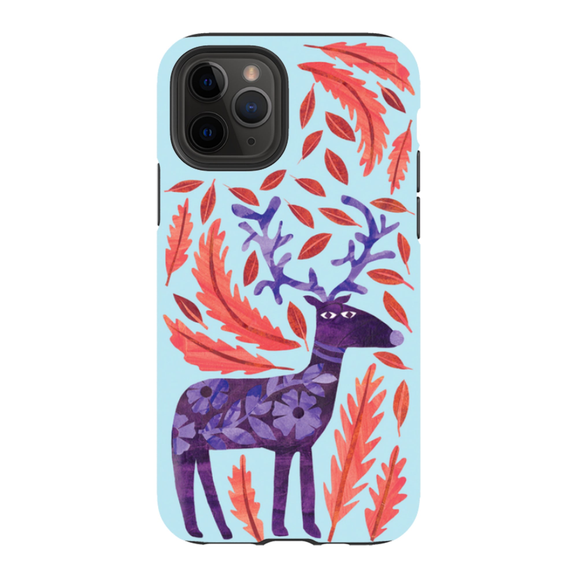iPhone Tough Case - Purple Reindeer By Tracey English