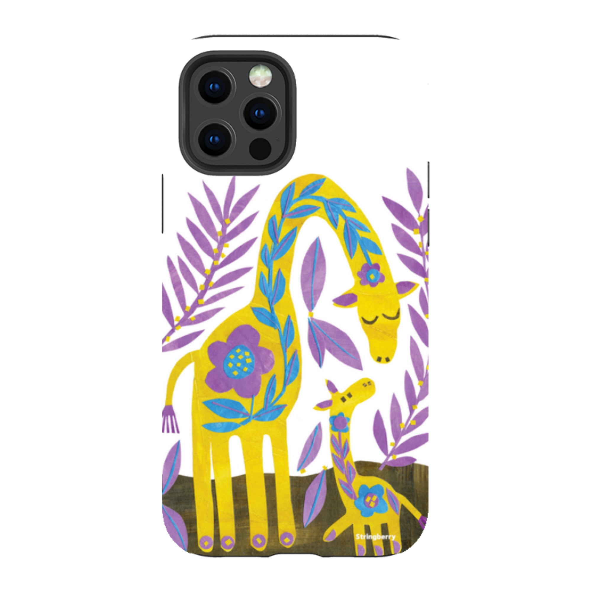 iPhone Tough Case - Folk Giraffes By Tracey English