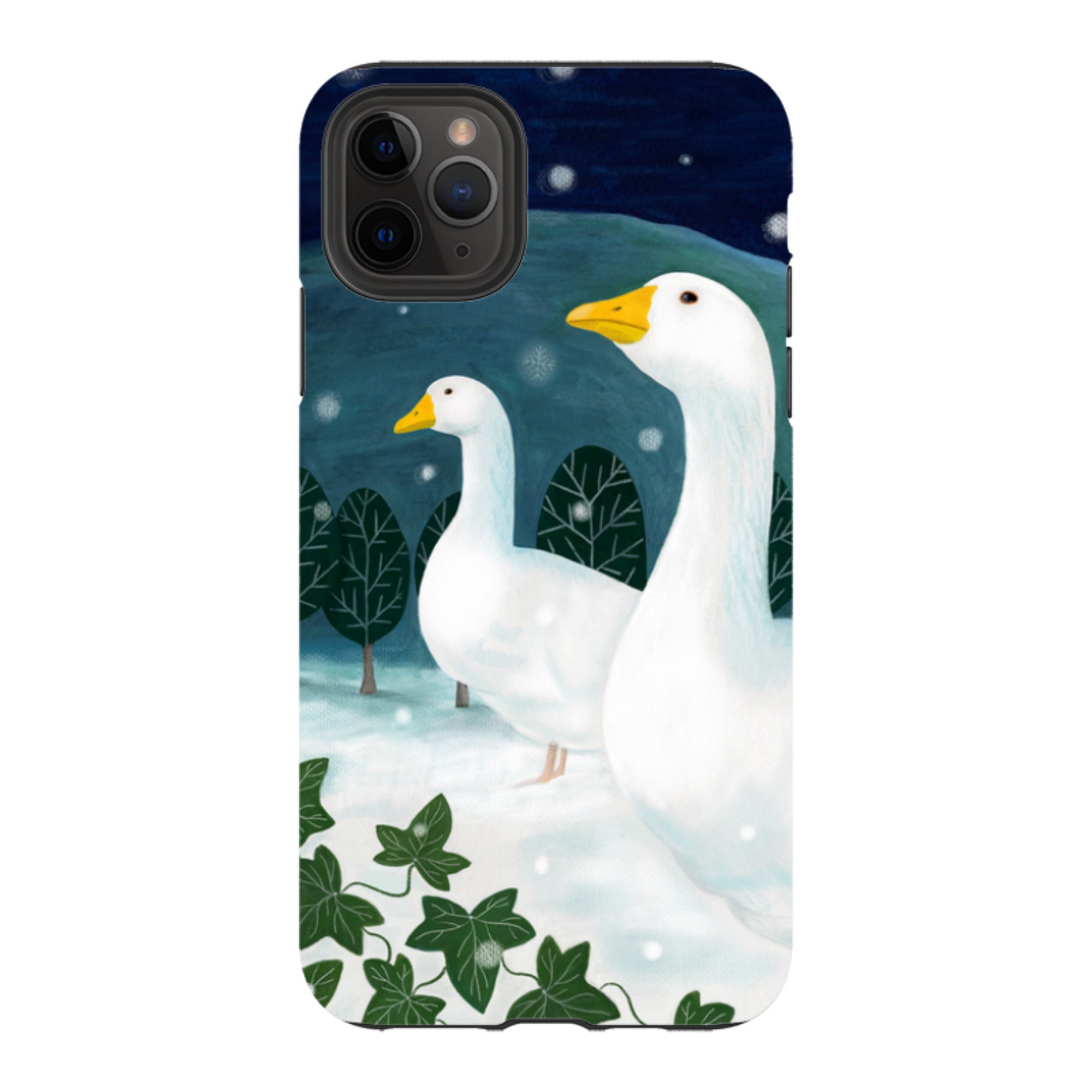 iPhone Tough Case - Winter Geese By Bex Parkin