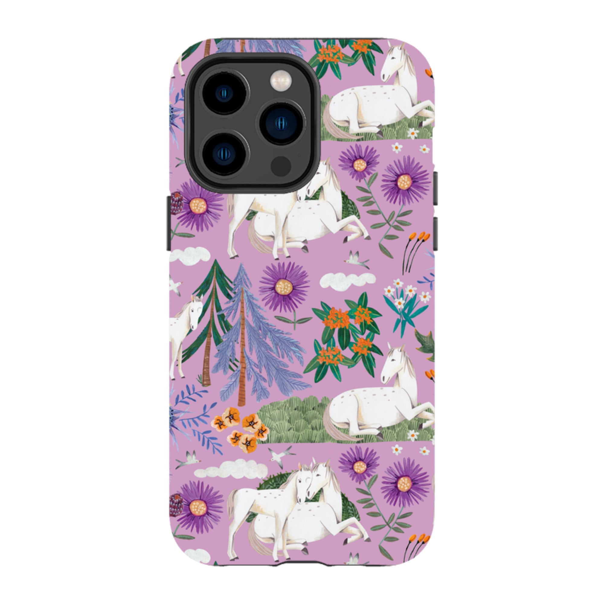 iPhone Tough Case - Horse Pattern By Caroline Bonne Muller