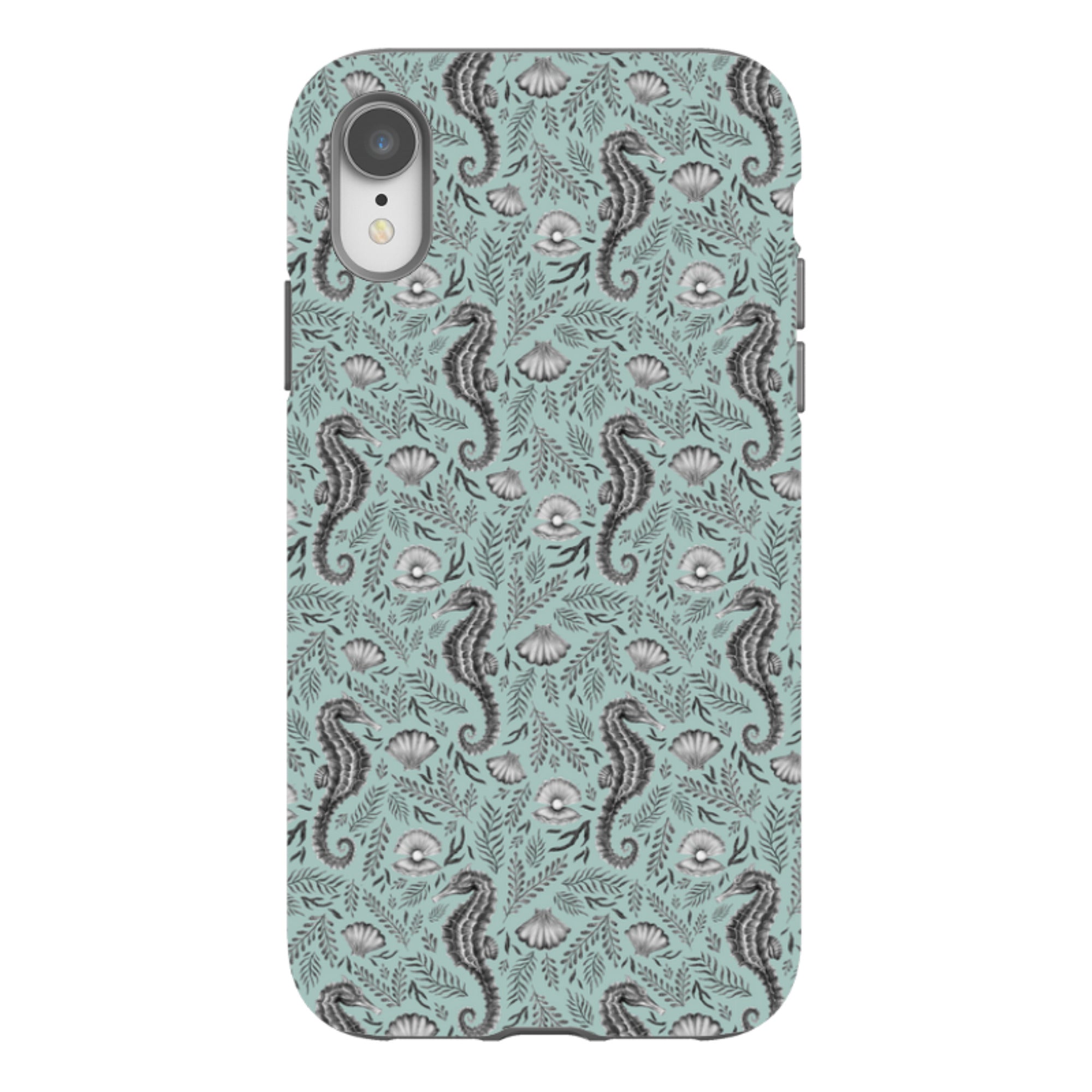 iPhone Tough Case - Seahorse Seafoam By Catherine Rowe