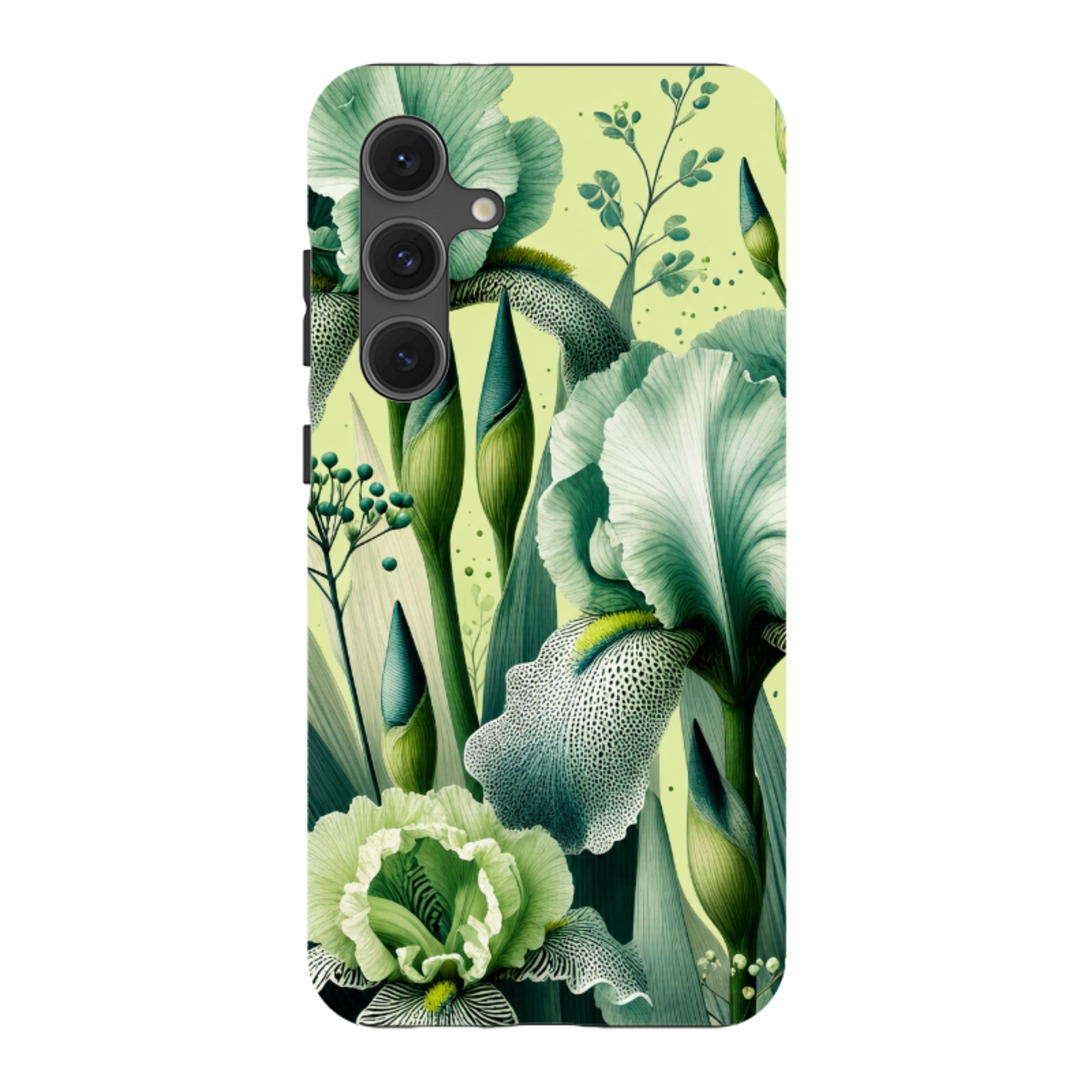 Samsung Tough Case - Sage Green Iris Floral