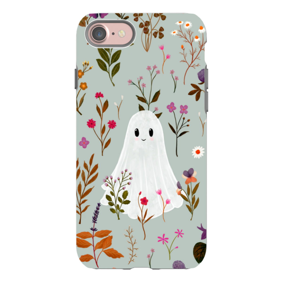 iPhone Tough Case - Ghost in the Garden - Dusty Gourd Multi By Katherine Quinn