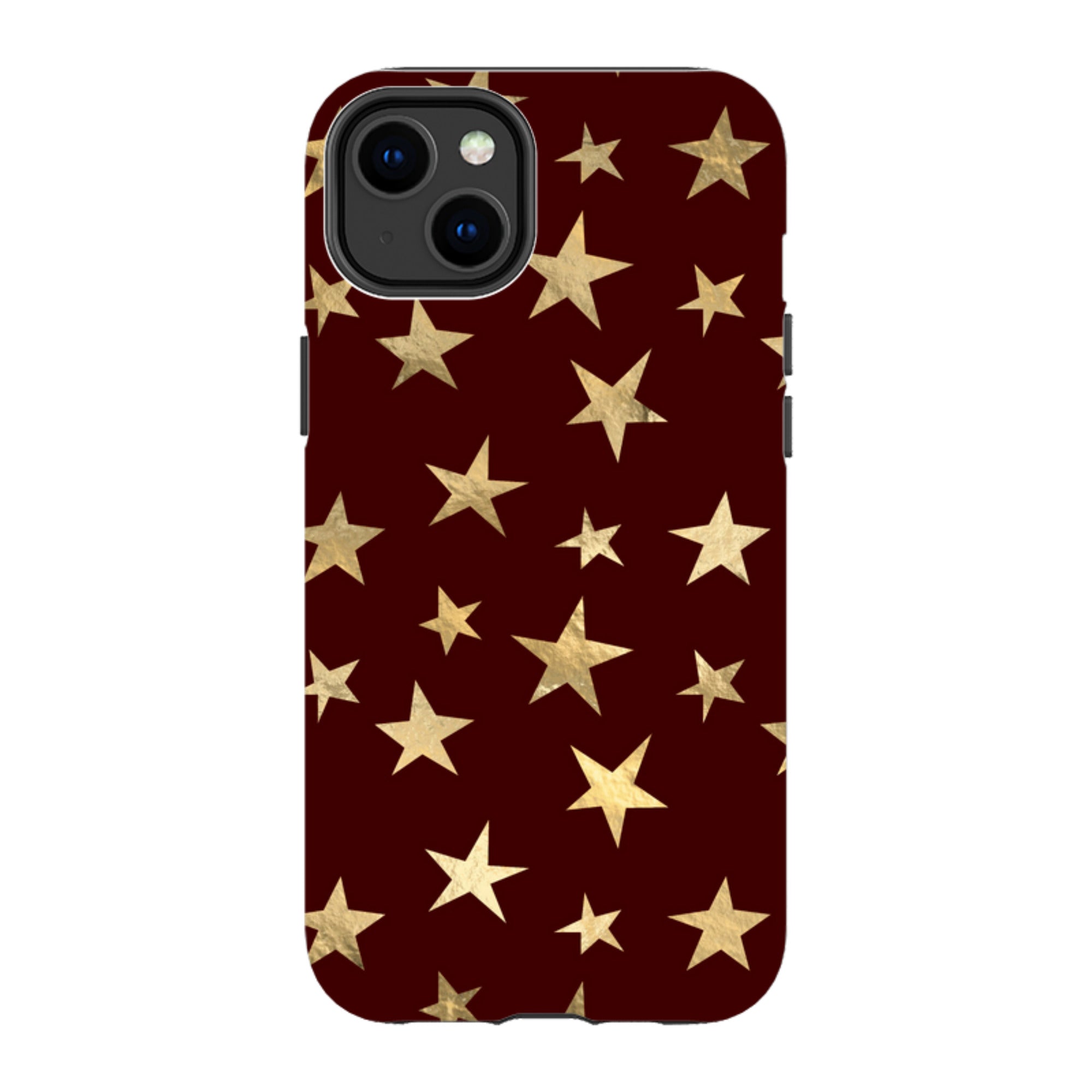 iPhone Tough Case - Brown and Gold Stars