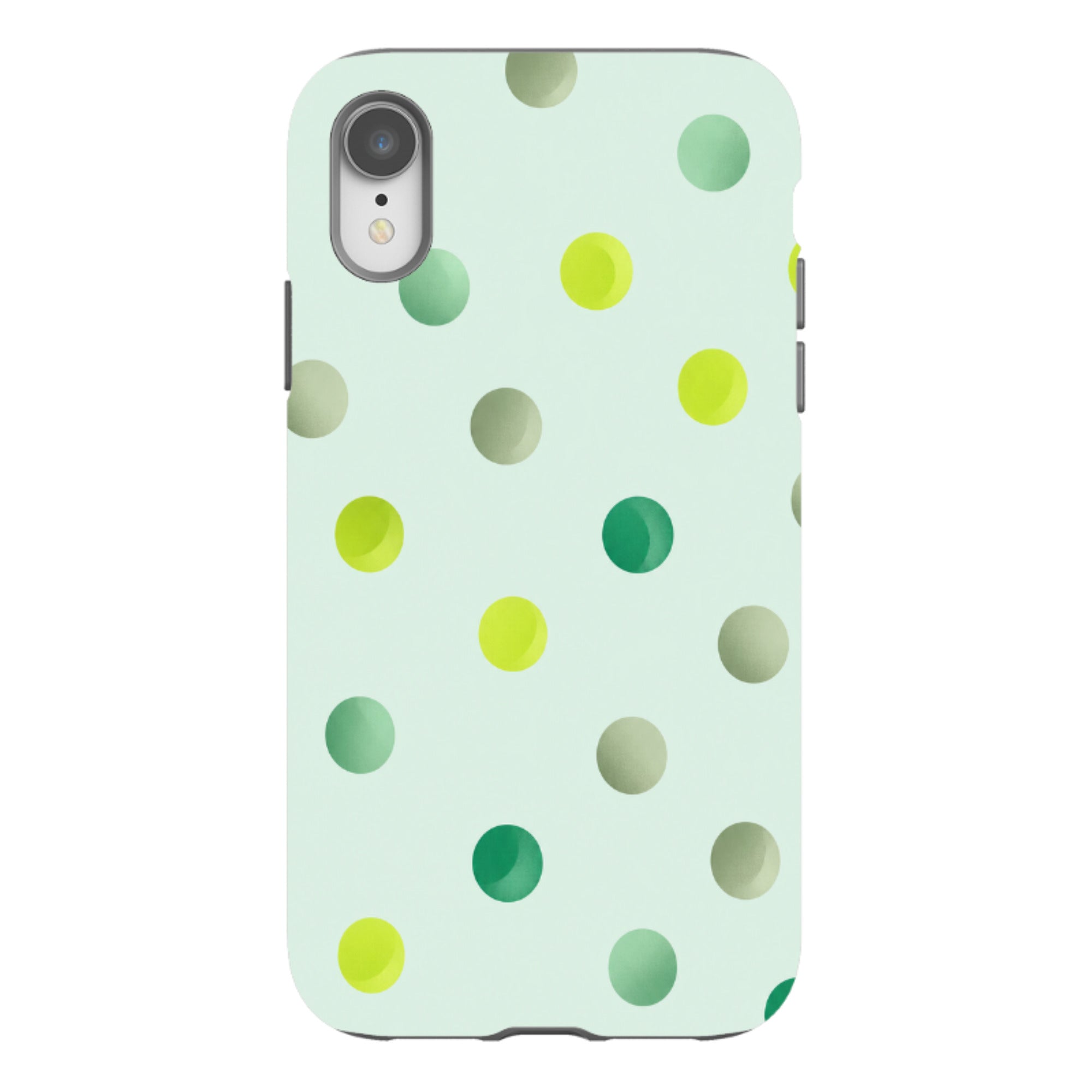iPhone Tough Case - Mint Polka Dot
