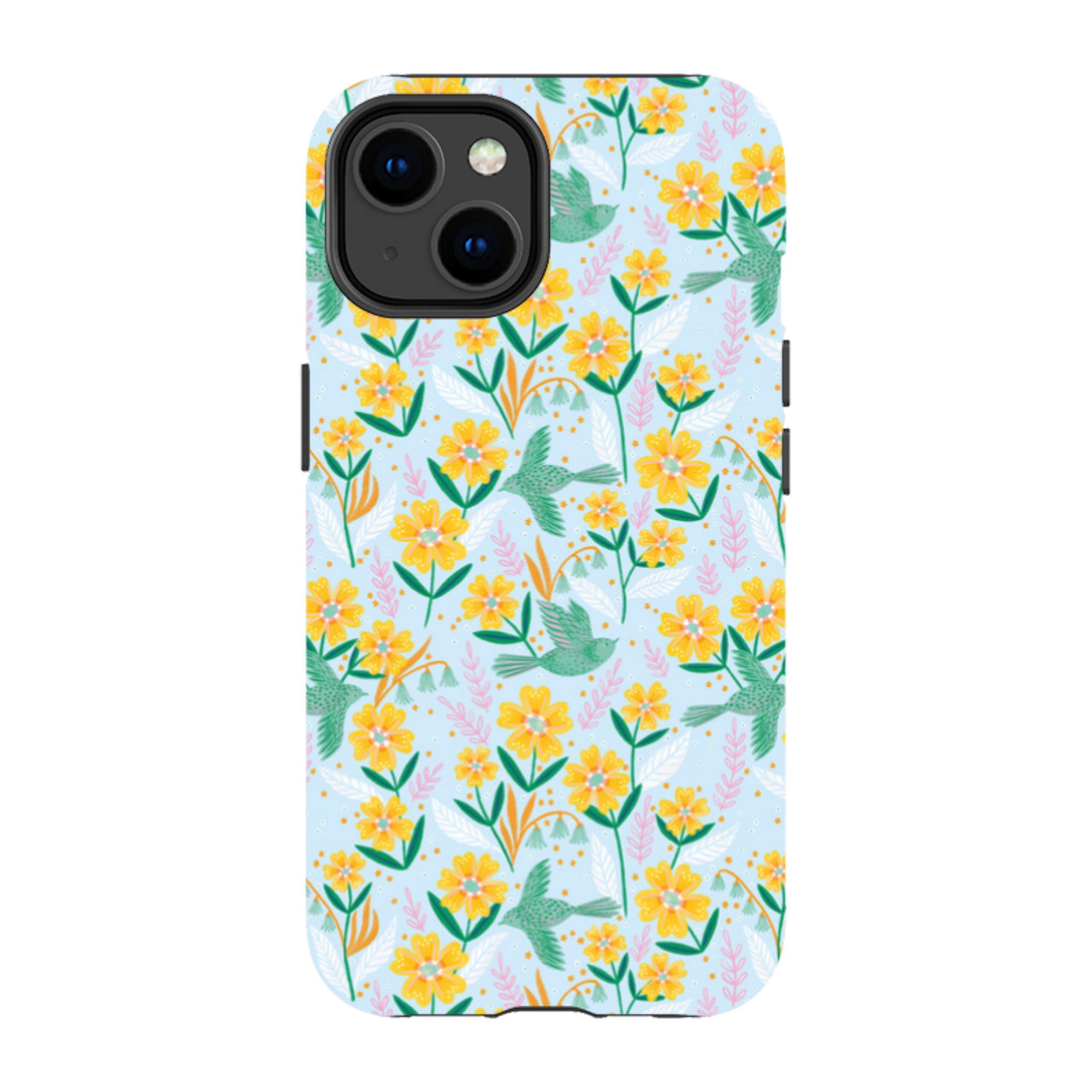 iPhone Tough Case - Sweet Birds Blue By Lee Foster Wilson