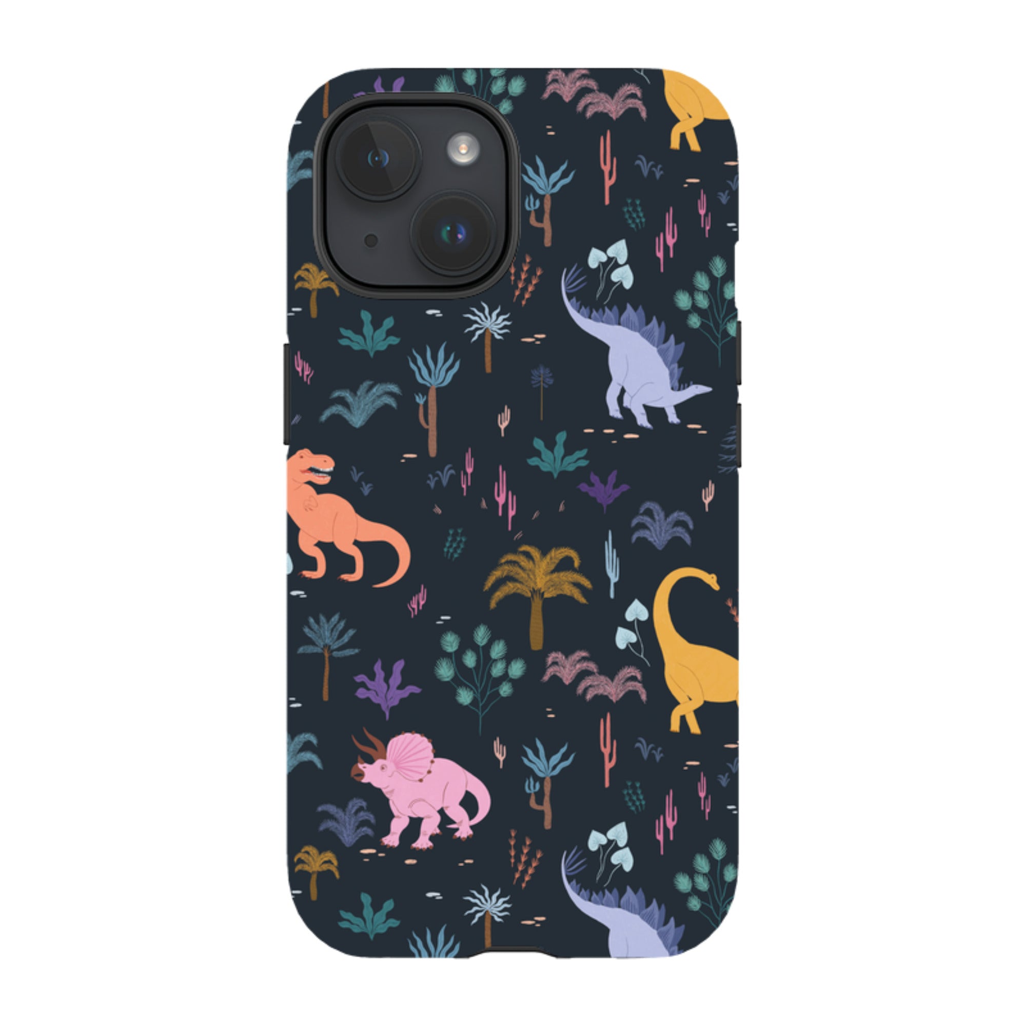 iPhone MagSafe Tough Case - Dinosaur Pattern Dark By Meghann Rader