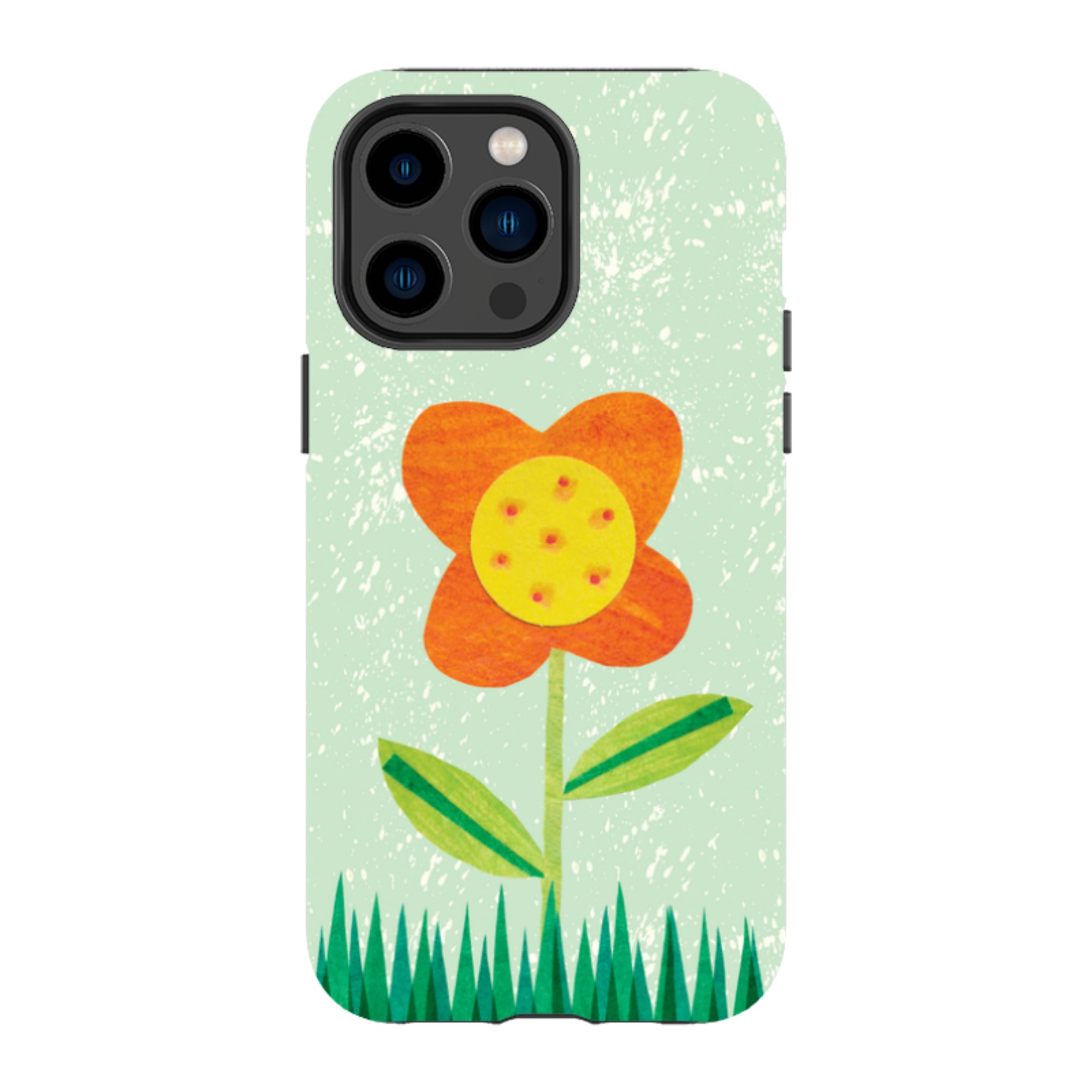 iPhone MagSafe Tough Case - Orange Flower By Tracey English
